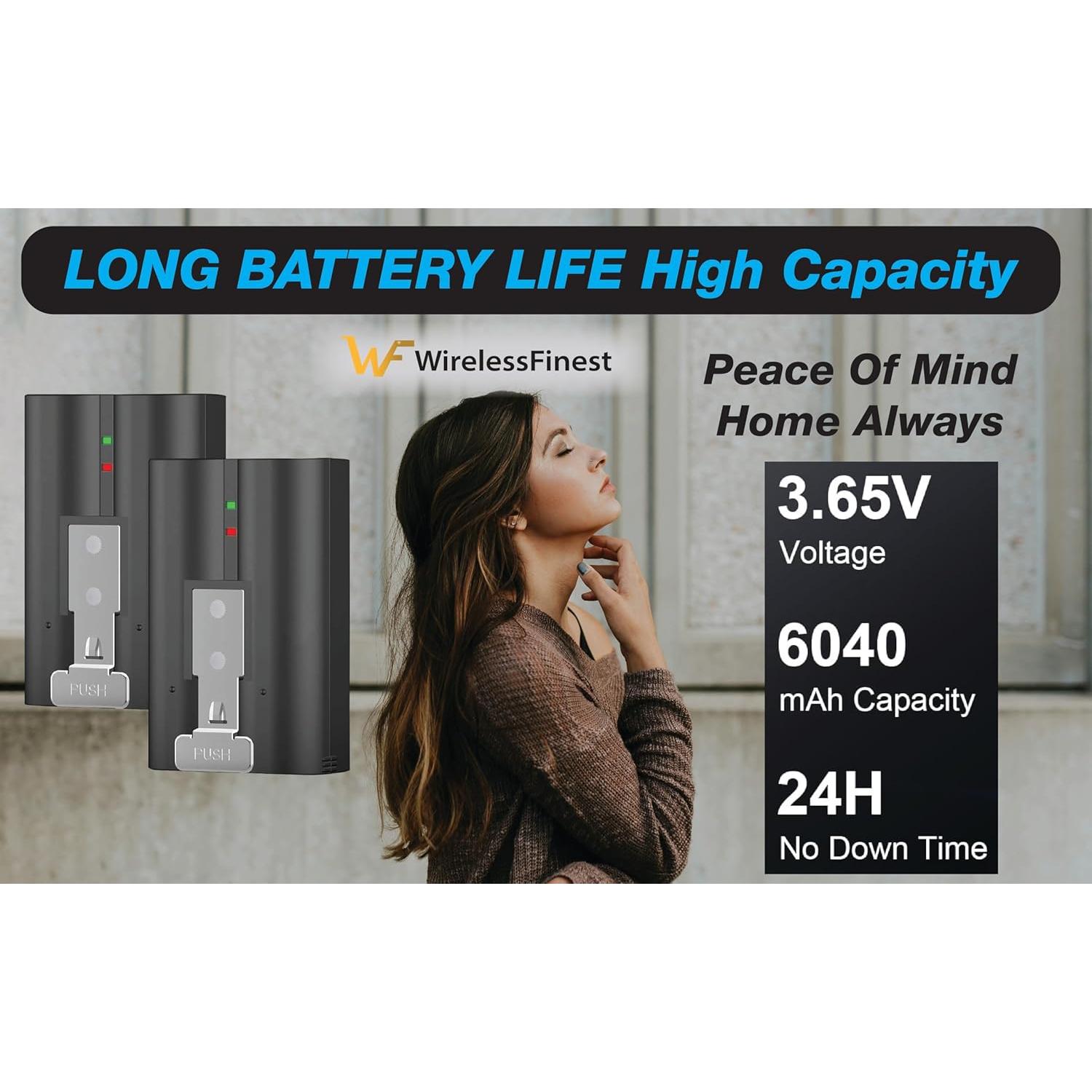 Batería Recargable 6040mAh para Timbre Ring + Estación Carga