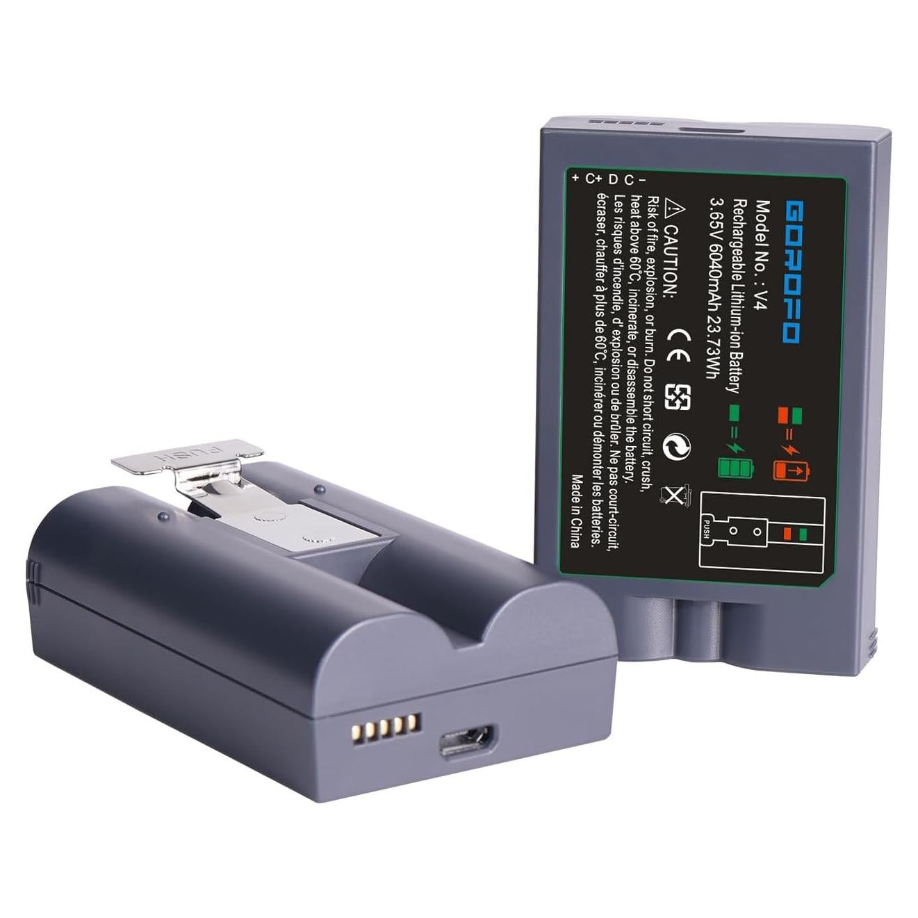 Paquete de 2 Baterías Recargables V4 para Timbre de Video Ring