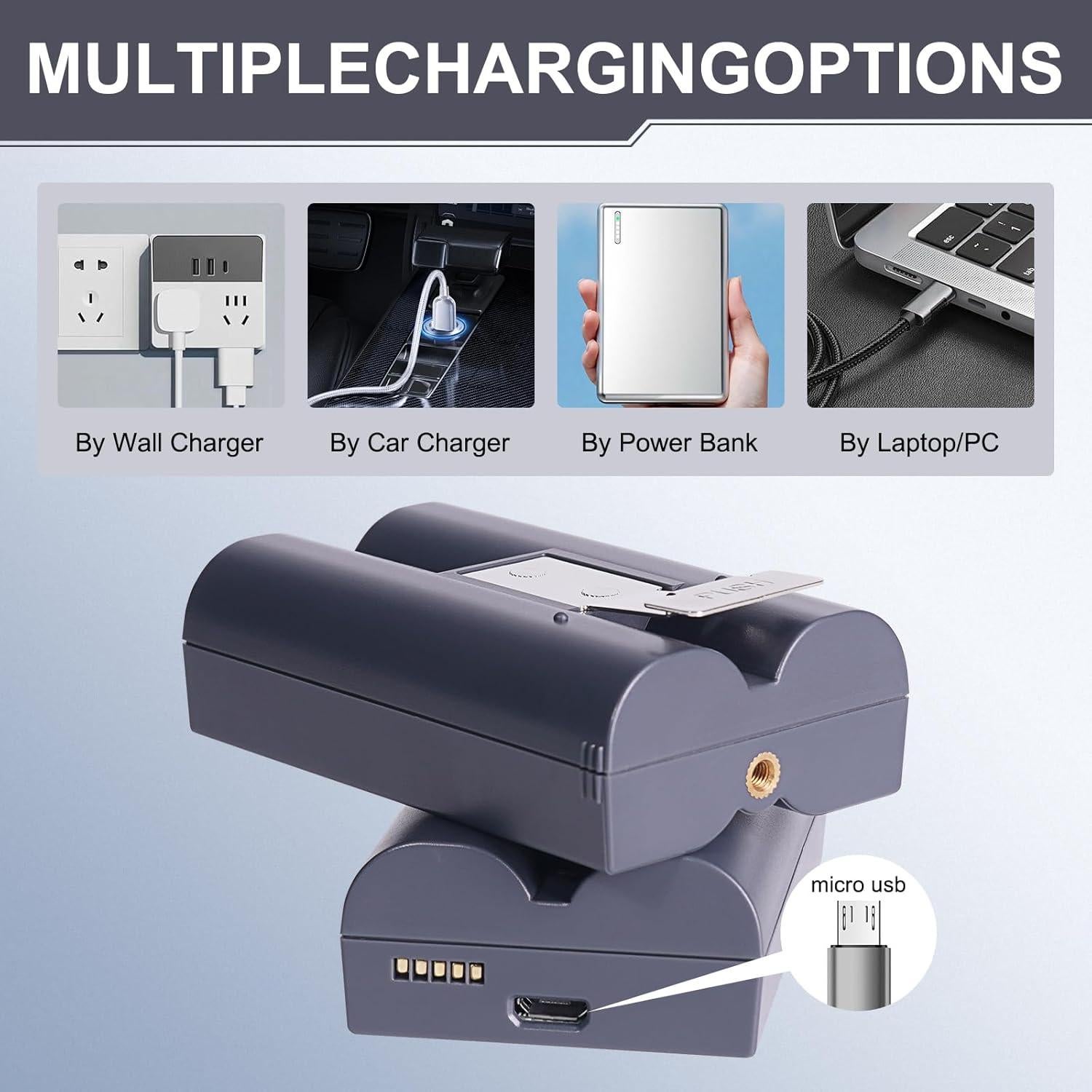 Paquete de 2 Baterías Recargables V4 para Timbre de Video Ring