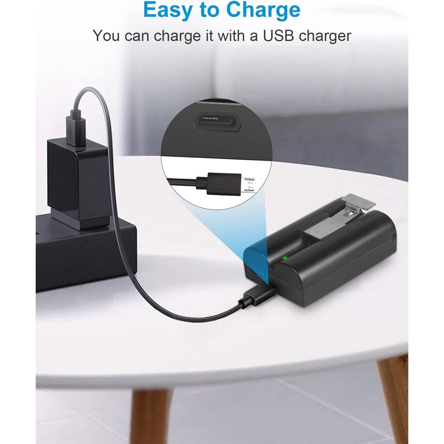 Paquete de 2 Baterías Recargables Amityke para Ring 6040mAh