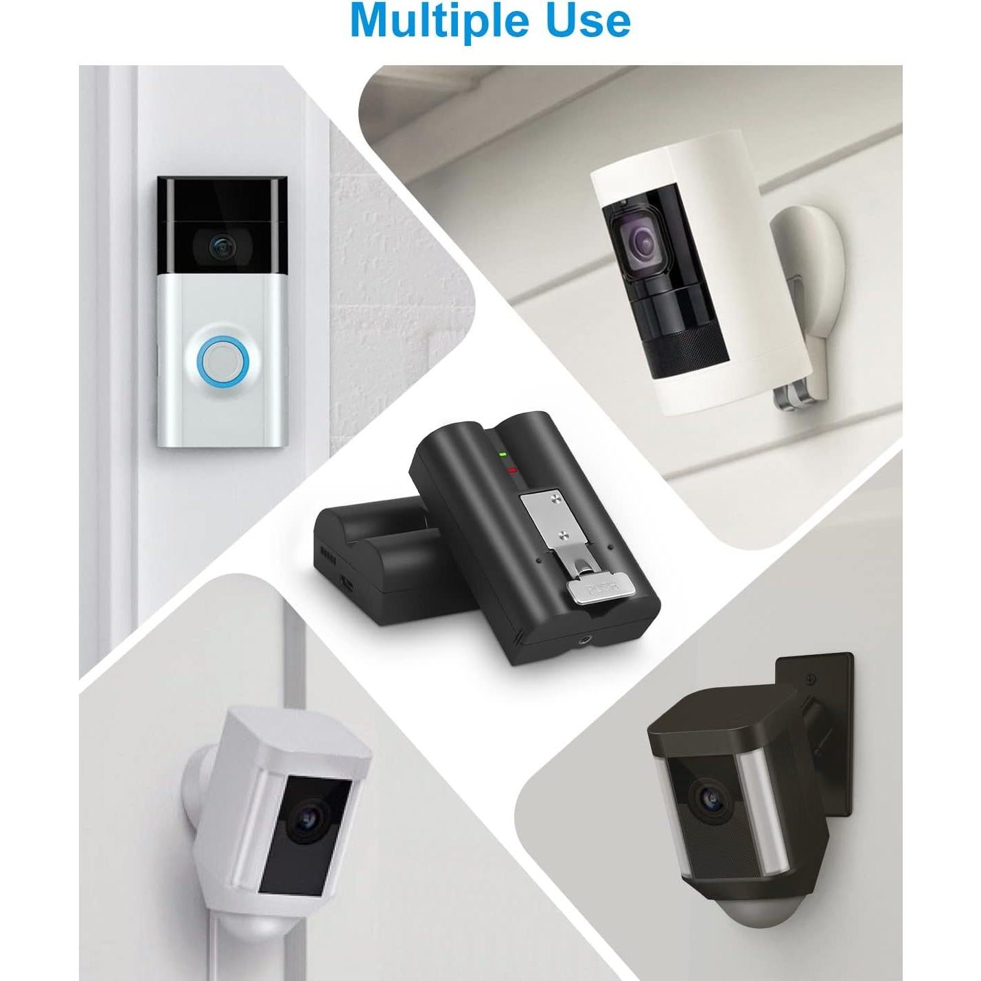 Paquete de 2 Baterías Recargables Amityke para Ring 6040mAh