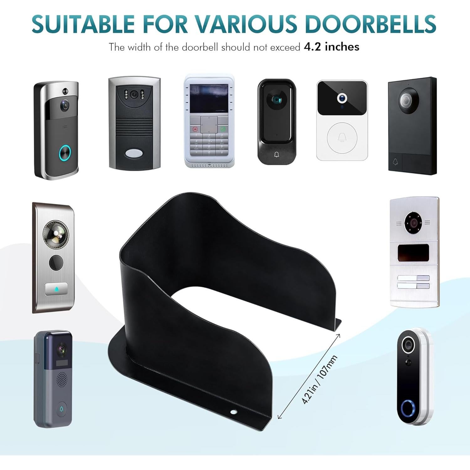 Cubierta de Timbre Ring Impermeable Laowu 14x15.8cm Negra