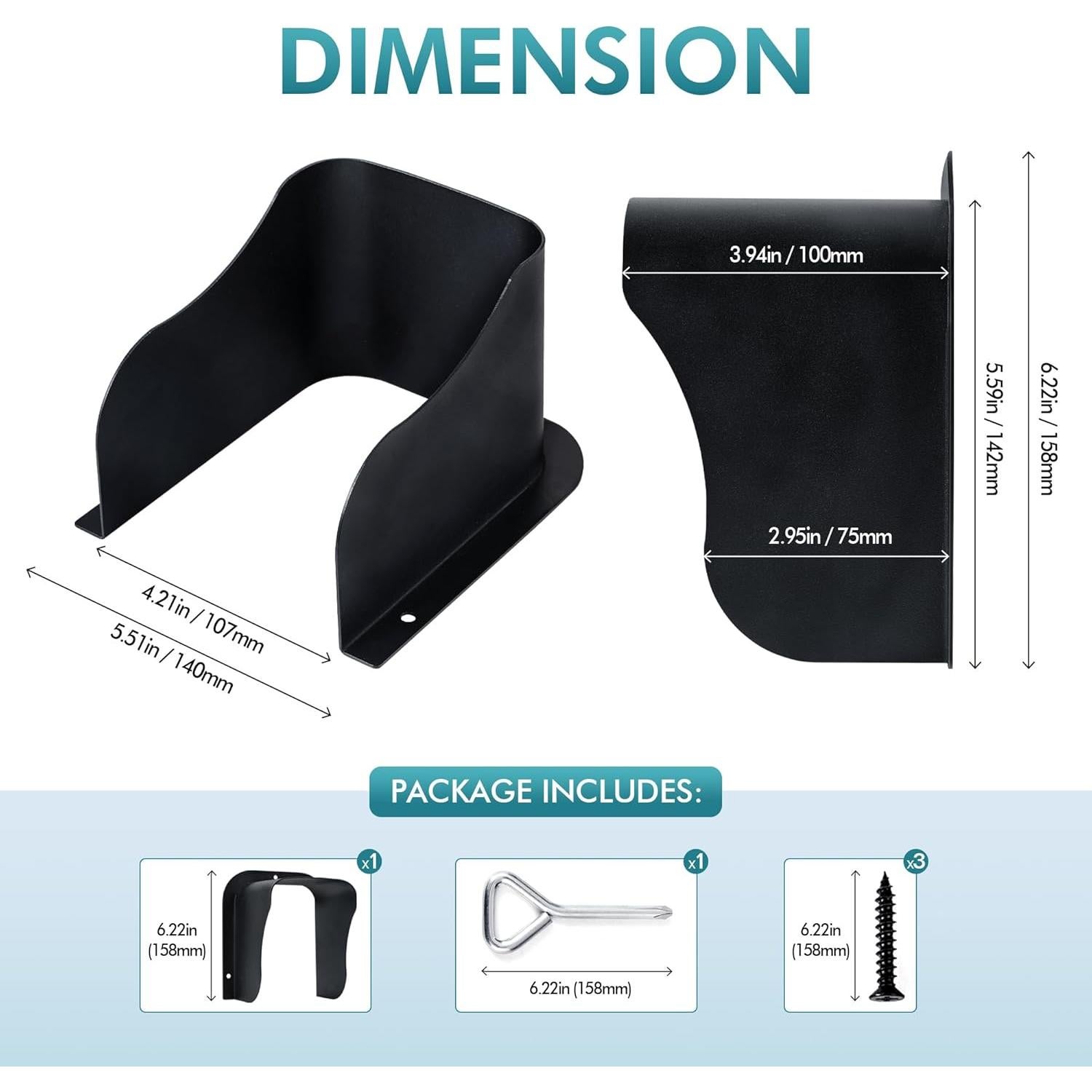 Cubierta de Timbre Ring Impermeable Laowu 14x15.8cm Negra