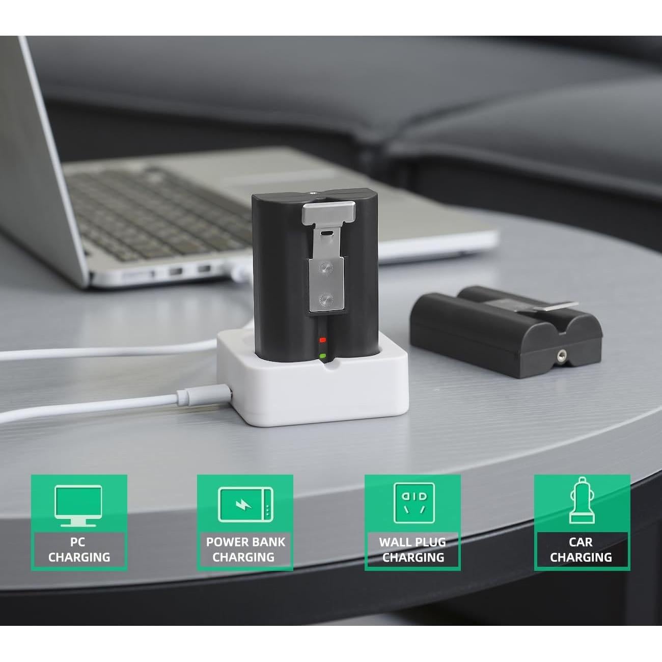 Paquete 2 Baterías Recargables 6040mAh + Cargador Ring