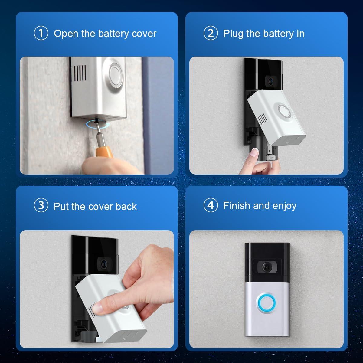 Batería de Reemplazo Ring 2/3/4 + Cargador LED 6040mAh