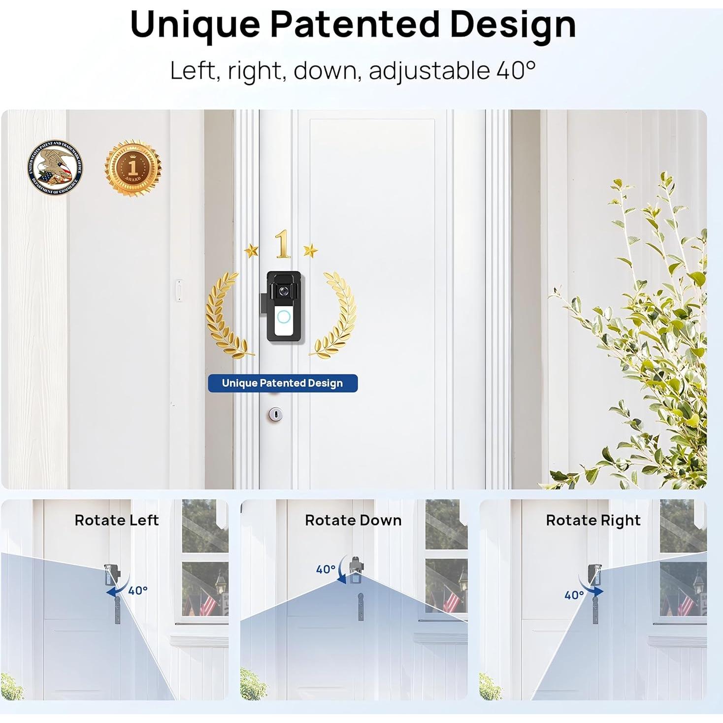 Soporte ajustable para timbre Ring y Blink - Antirrobo