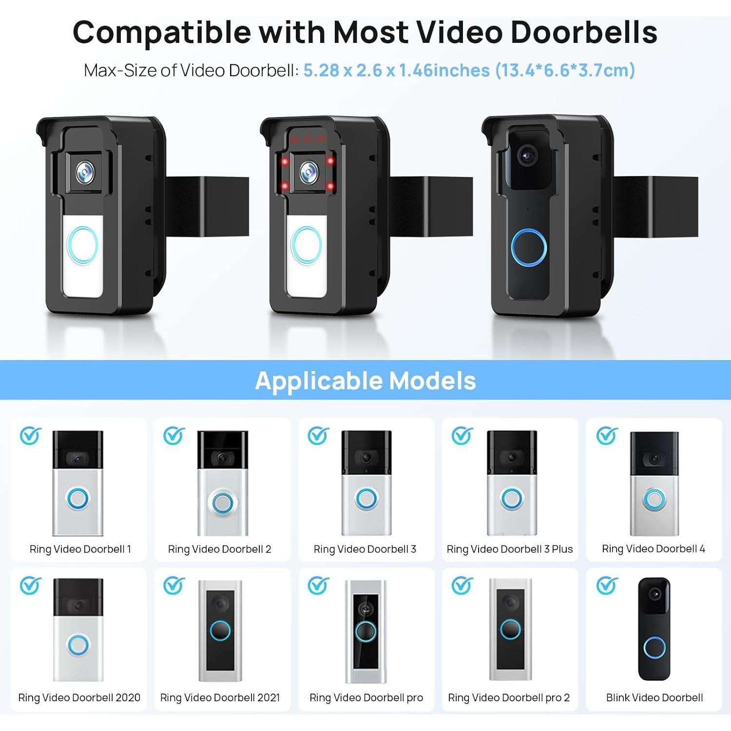 Soporte ajustable para timbre Ring y Blink - Antirrobo