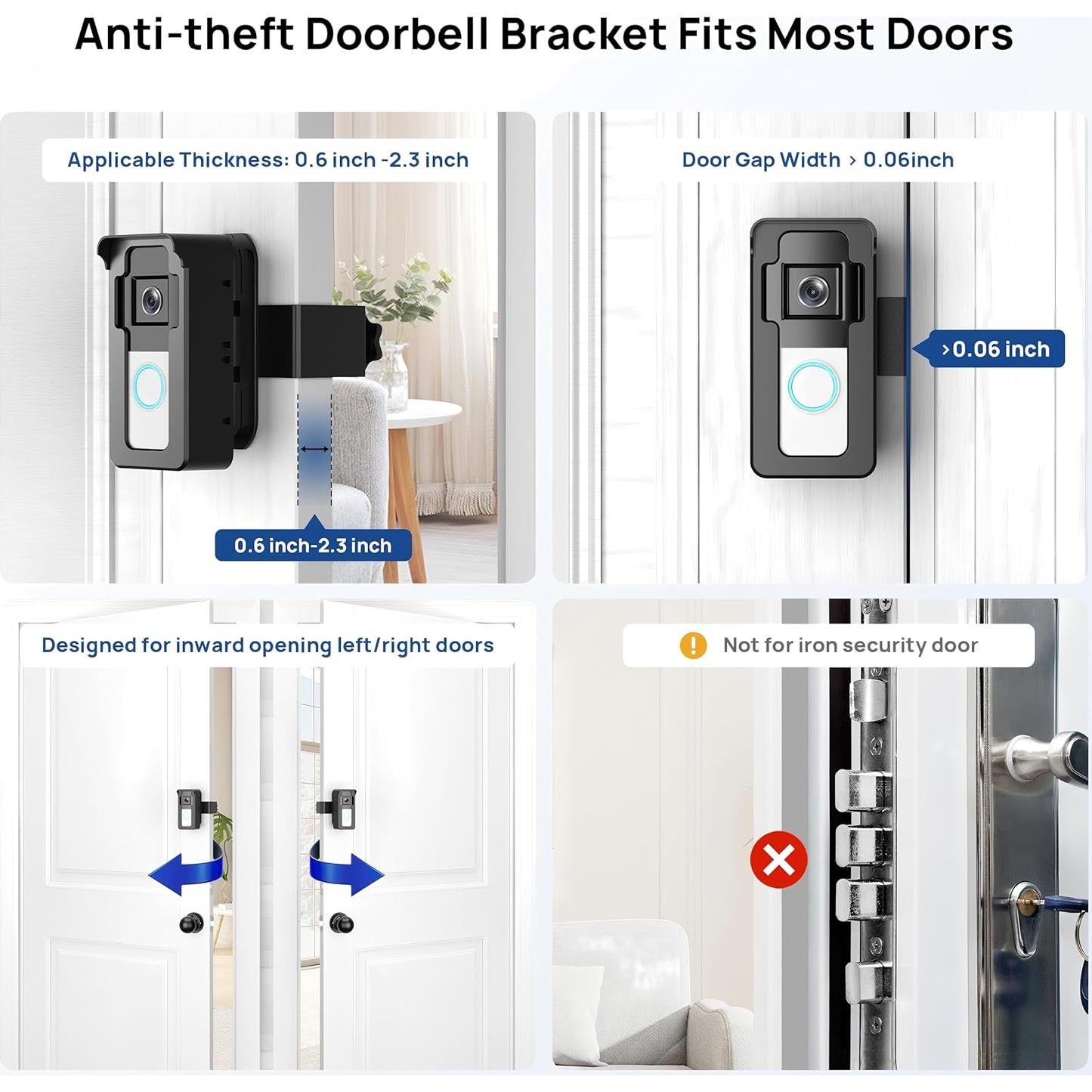 Soporte ajustable para timbre Ring y Blink - Antirrobo