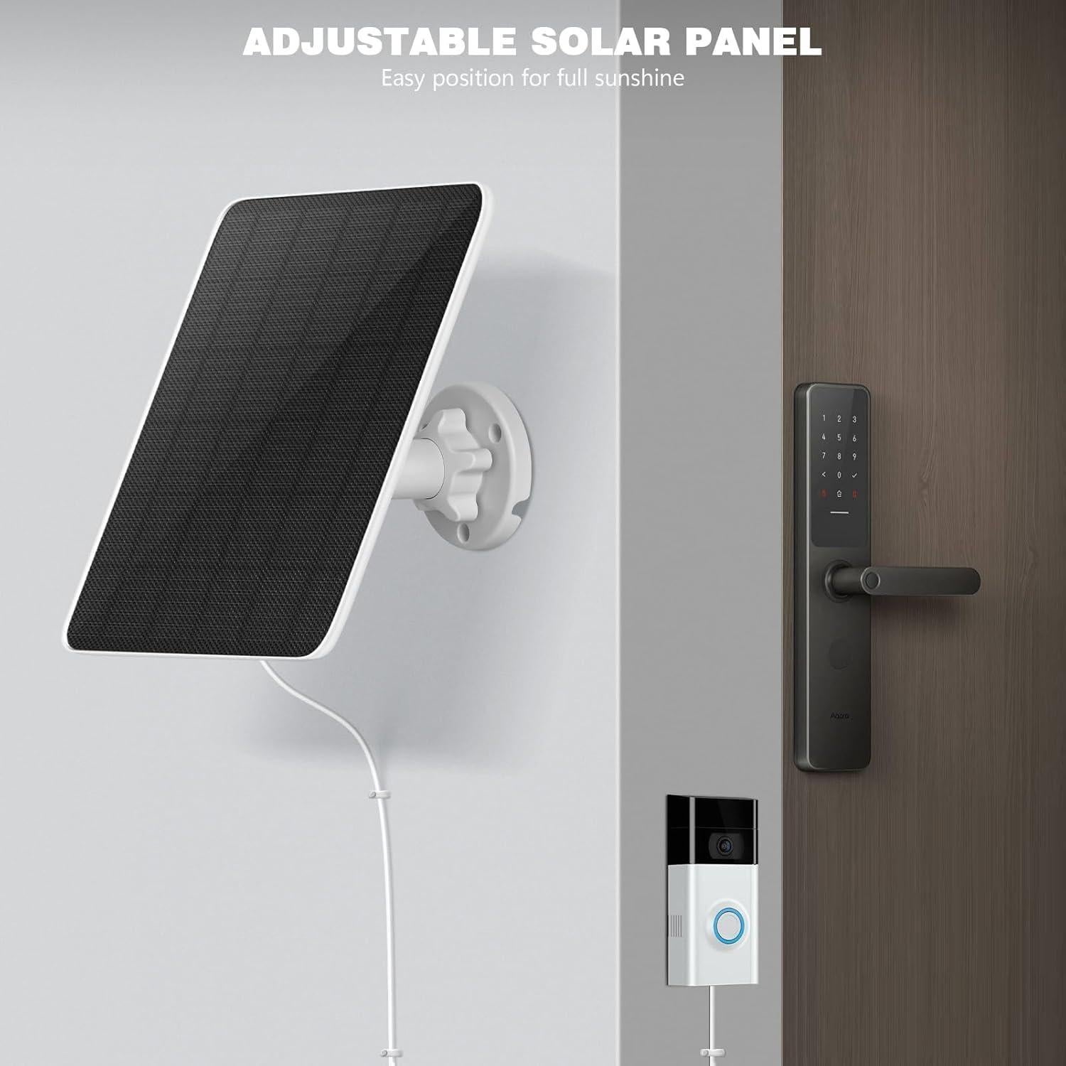 Panel Solar 5W DEHKATA para Timbre Ring - Carga Eficiente