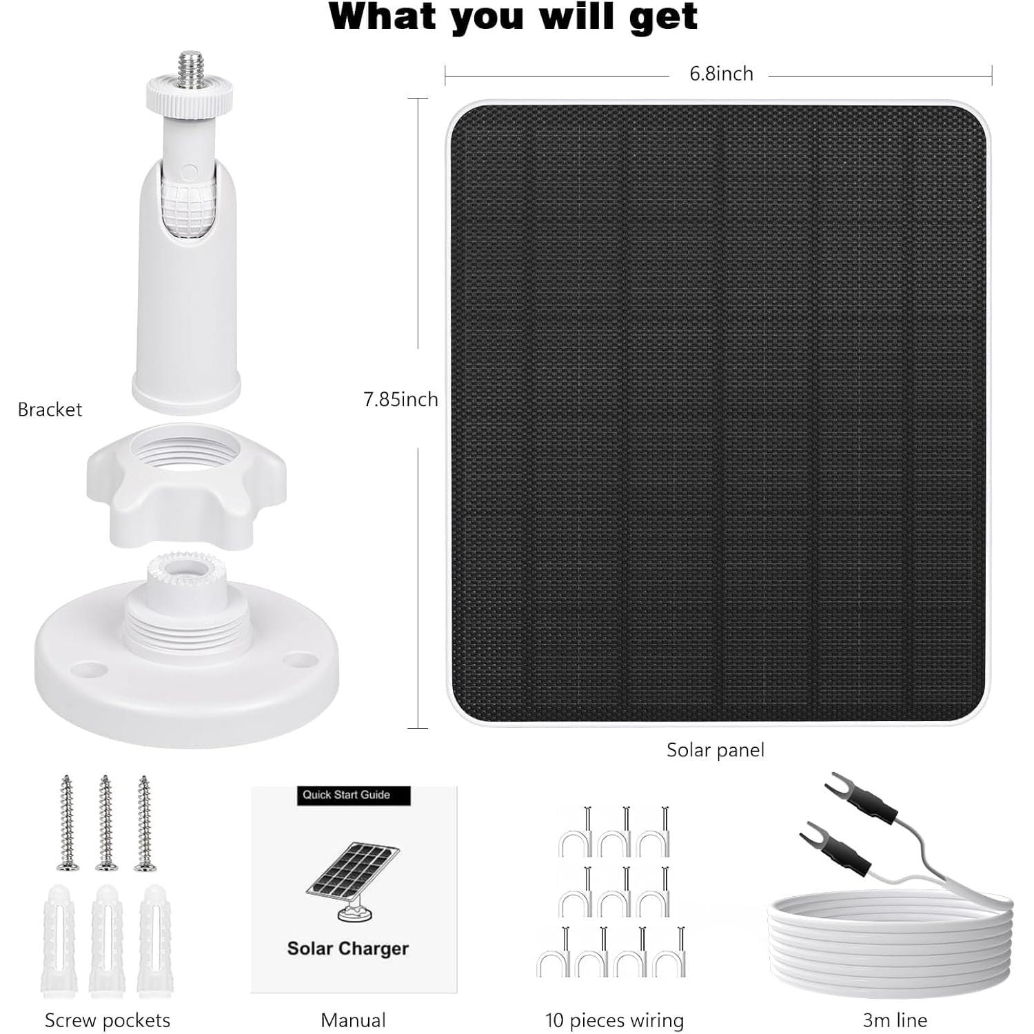 Panel Solar 5W DEHKATA para Timbre Ring - Carga Eficiente