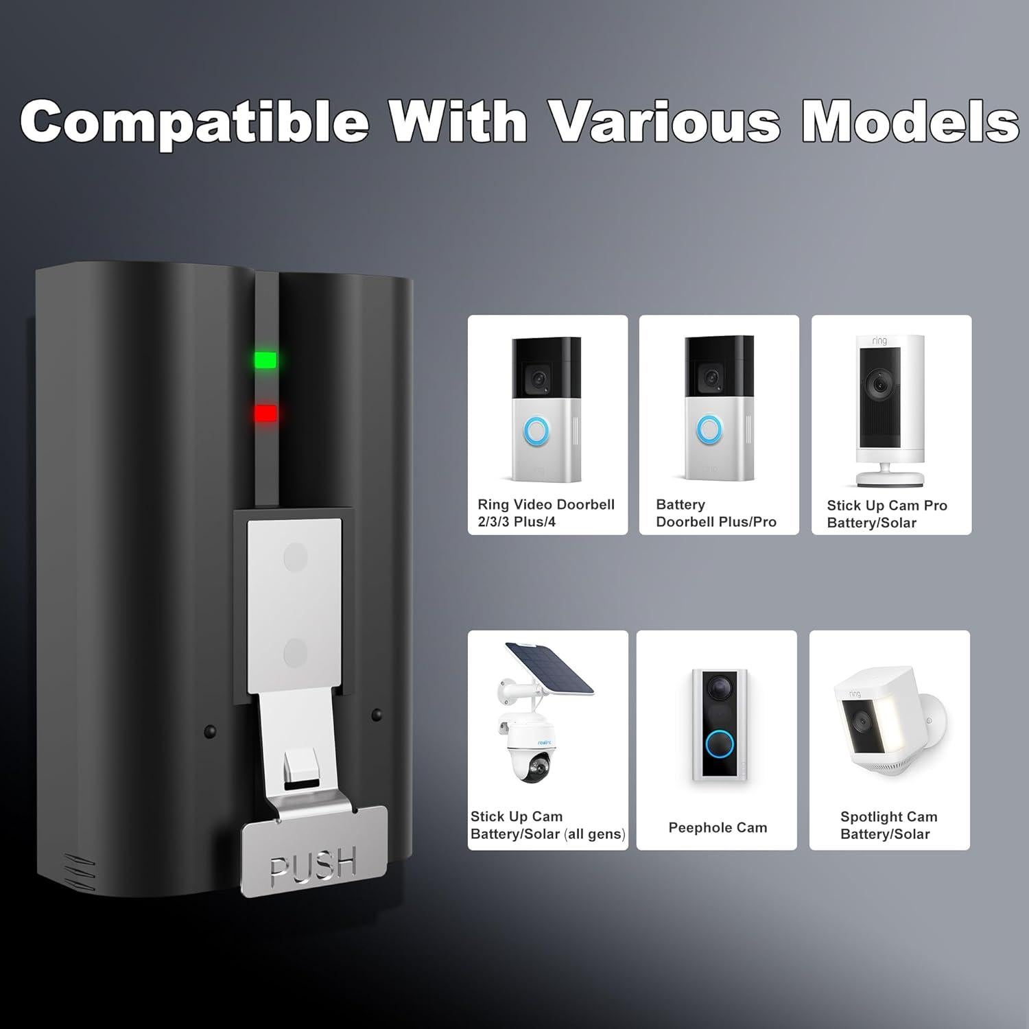 Batería de Reemplazo Ring 7200mAh + Estación de Carga Doble