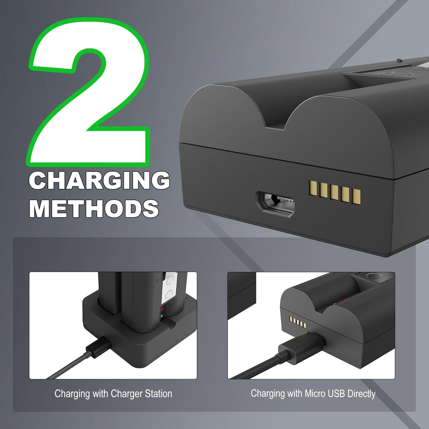 Batería de Reemplazo Ring 7200mAh + Estación de Carga Doble