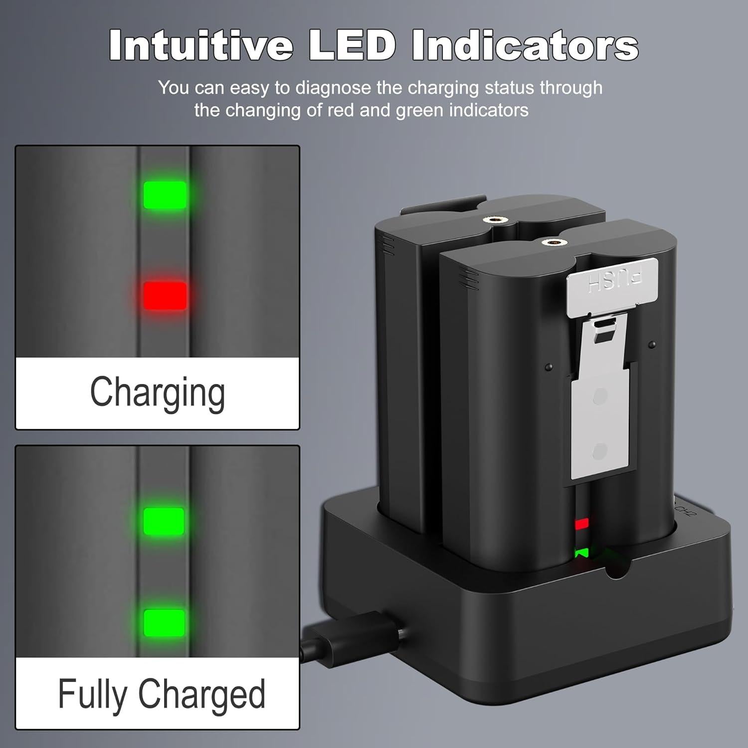 Batería de Reemplazo Ring 7200mAh + Estación de Carga Doble