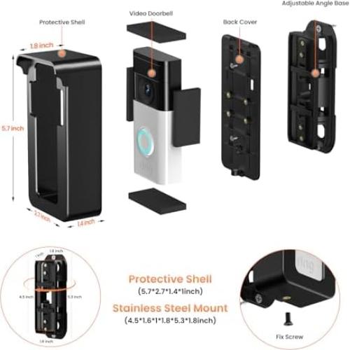 Soporte Ajustable Antirrobo para Timbre de Video Satisure