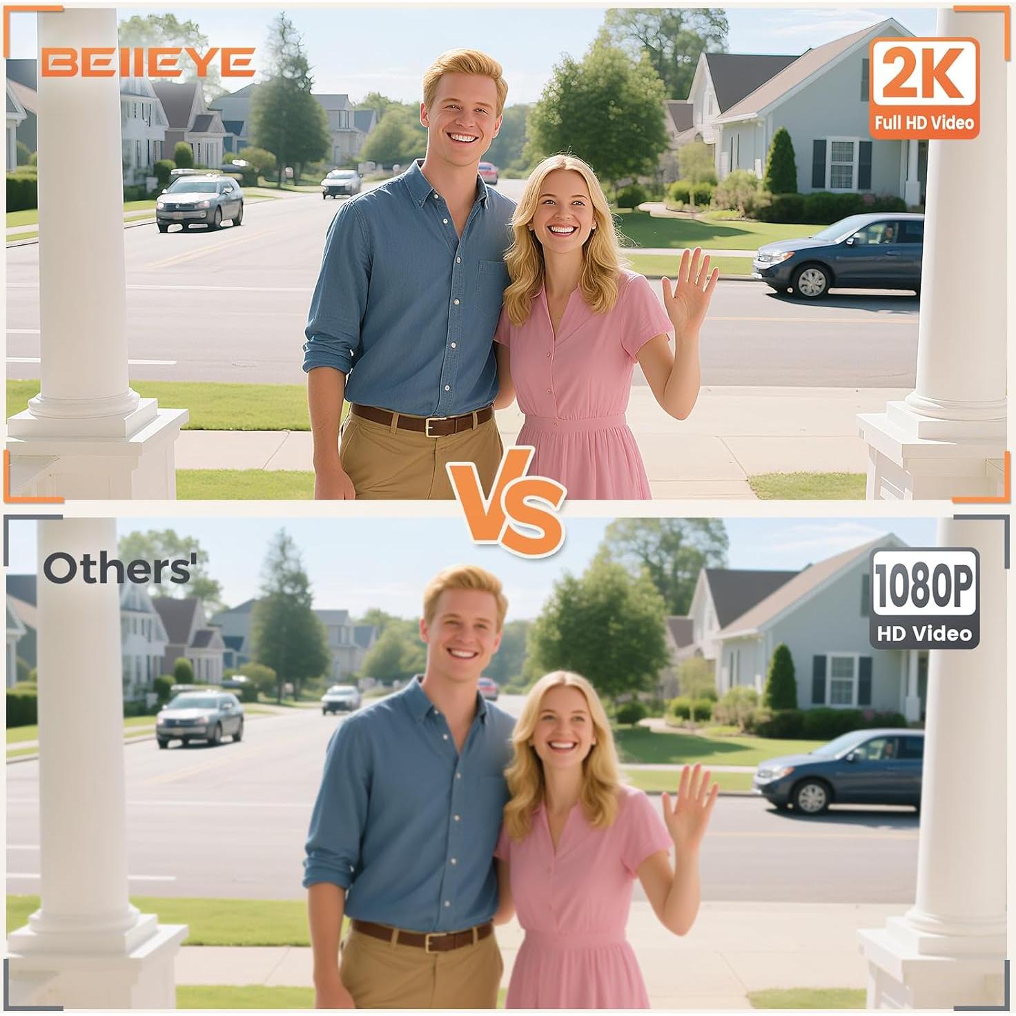 Timbre de Video Inalámbrico Belleye DB4 2K con AI y Batería