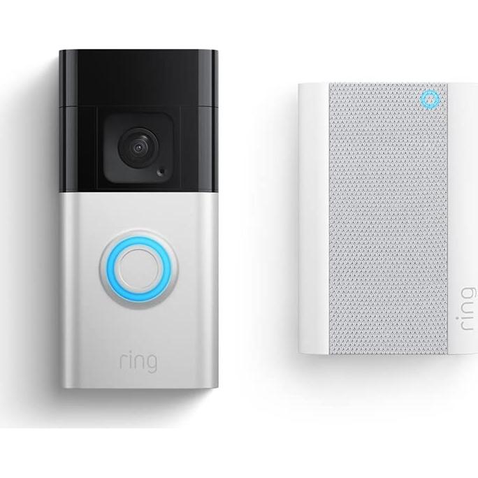 Battery Doorbell Plus | Head-to-Toe HD+ Video, motion detection & alerts, and Two-Way Talk (2023 release) with Ring Chime Pro