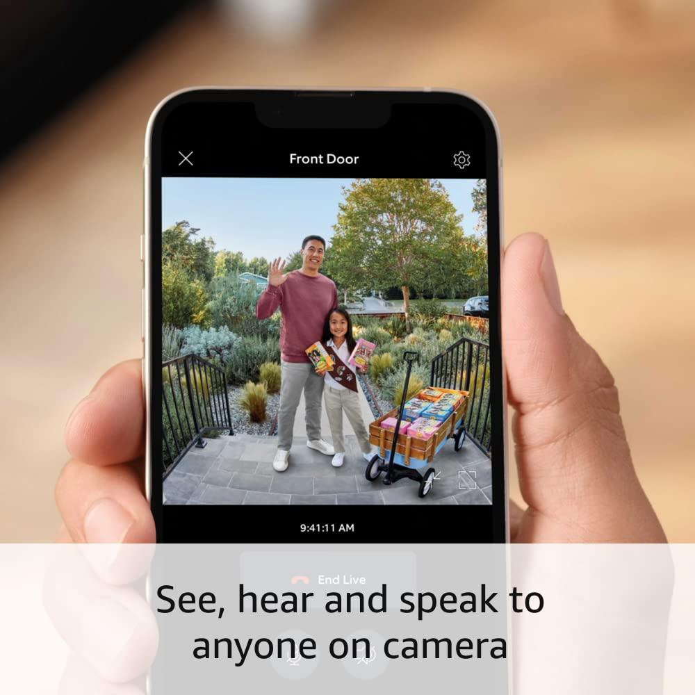Battery Doorbell Plus | Head-to-Toe HD+ Video, motion detection & alerts, and Two-Way Talk (2023 release) with Ring Chime Pro