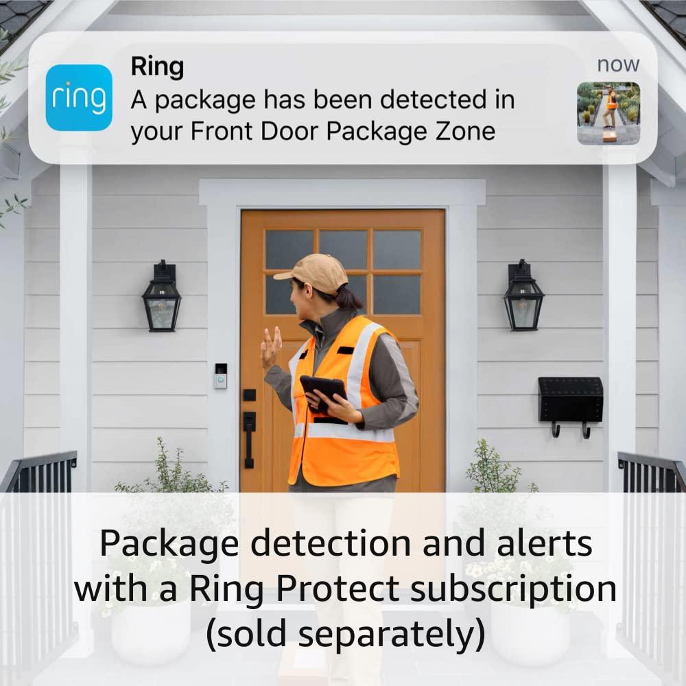 Battery Doorbell Plus | Head-to-Toe HD+ Video, motion detection & alerts, and Two-Way Talk (2023 release) with Ring Chime Pro