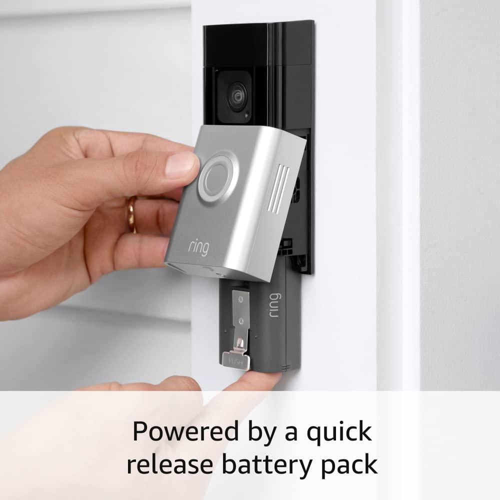 Battery Doorbell Plus | Head-to-Toe HD+ Video, motion detection & alerts, and Two-Way Talk (2023 release) with Ring Chime Pro