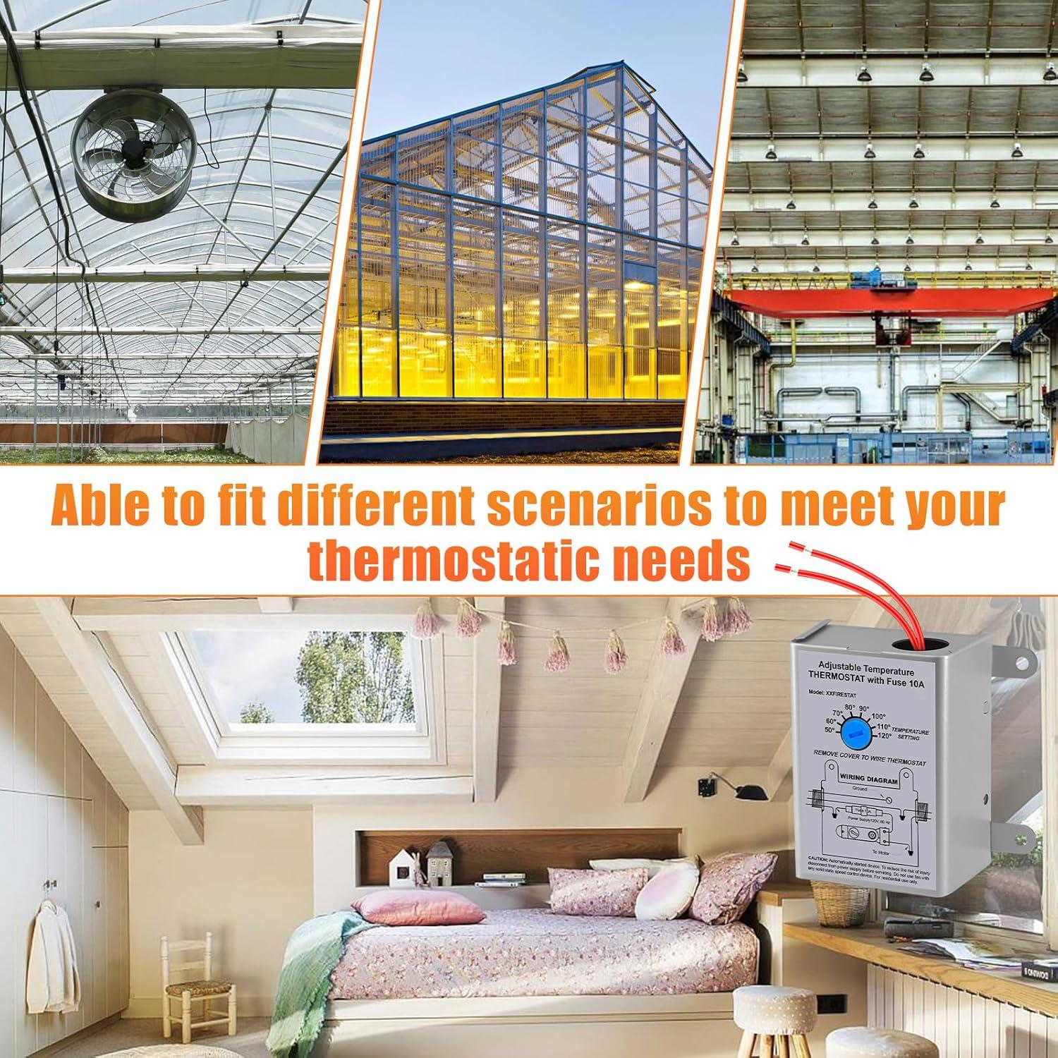 Termostato Programable FOLOSEM 58033 para Ventiladores de Ático