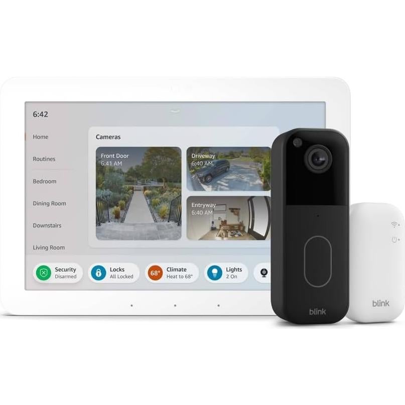 Echo Hub with Blink Video Doorbell (newest model), with Alexa+ Early Access