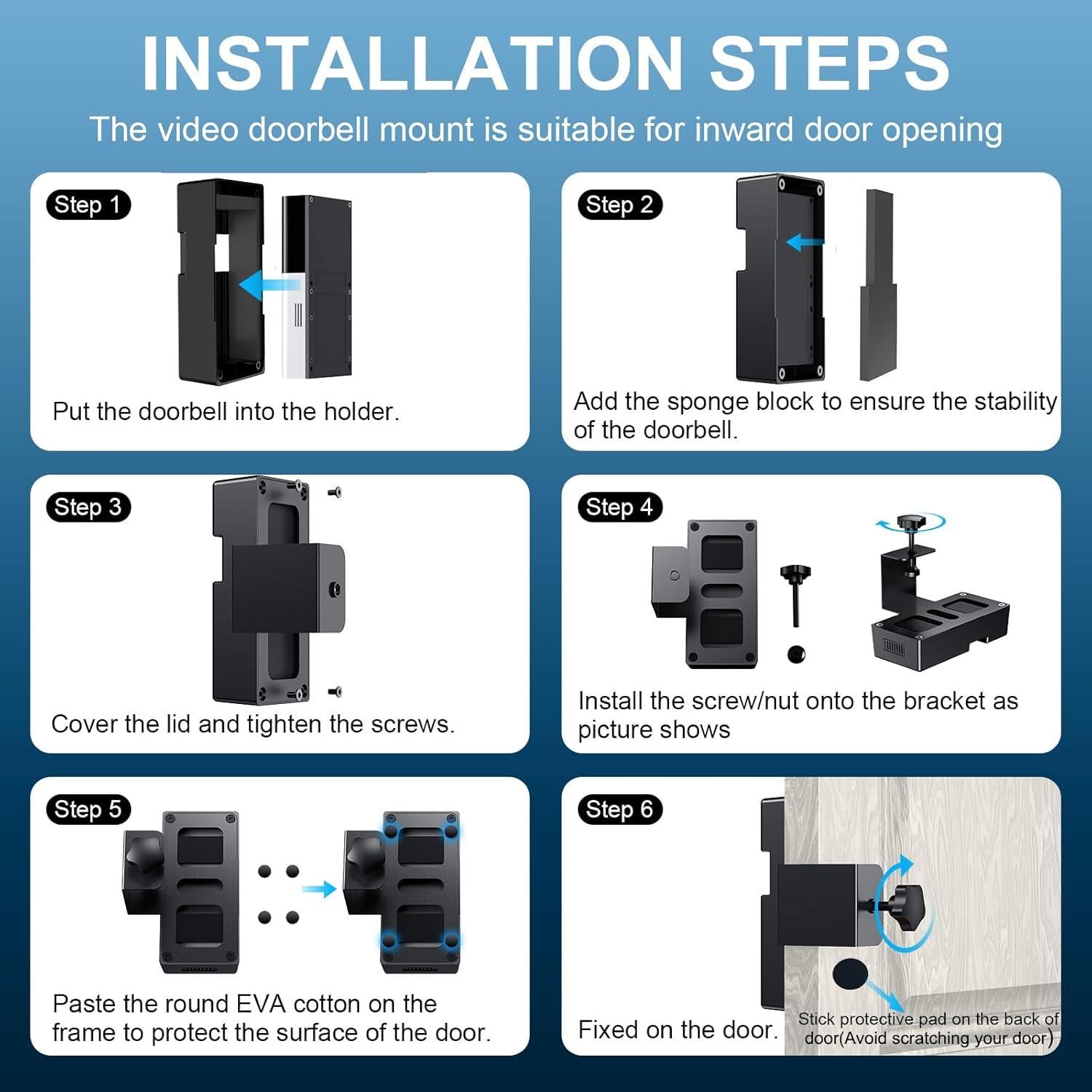 Soporte de Timbre de Video Antirrobo BTLMEMO para Ring/Blink