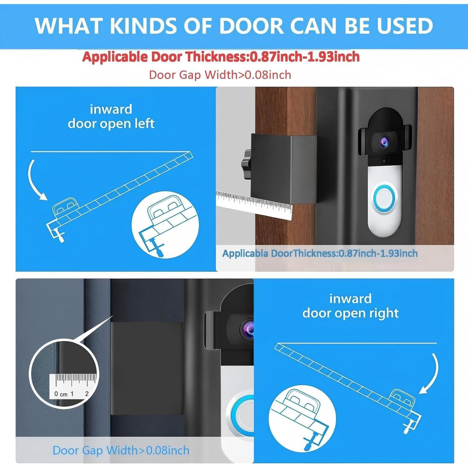 Soporte de Timbre de Video Antirrobo PETALENT Sin Taladrar