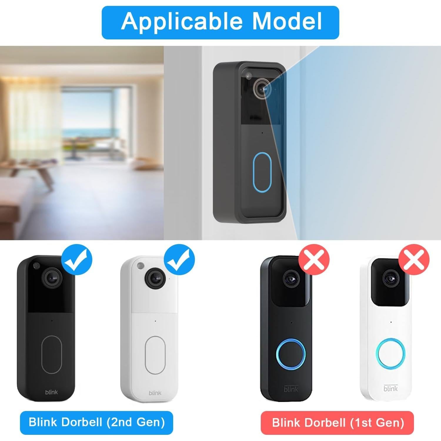 Soporte Adhesivo Blink Video Doorbell 2da Generación 360°
