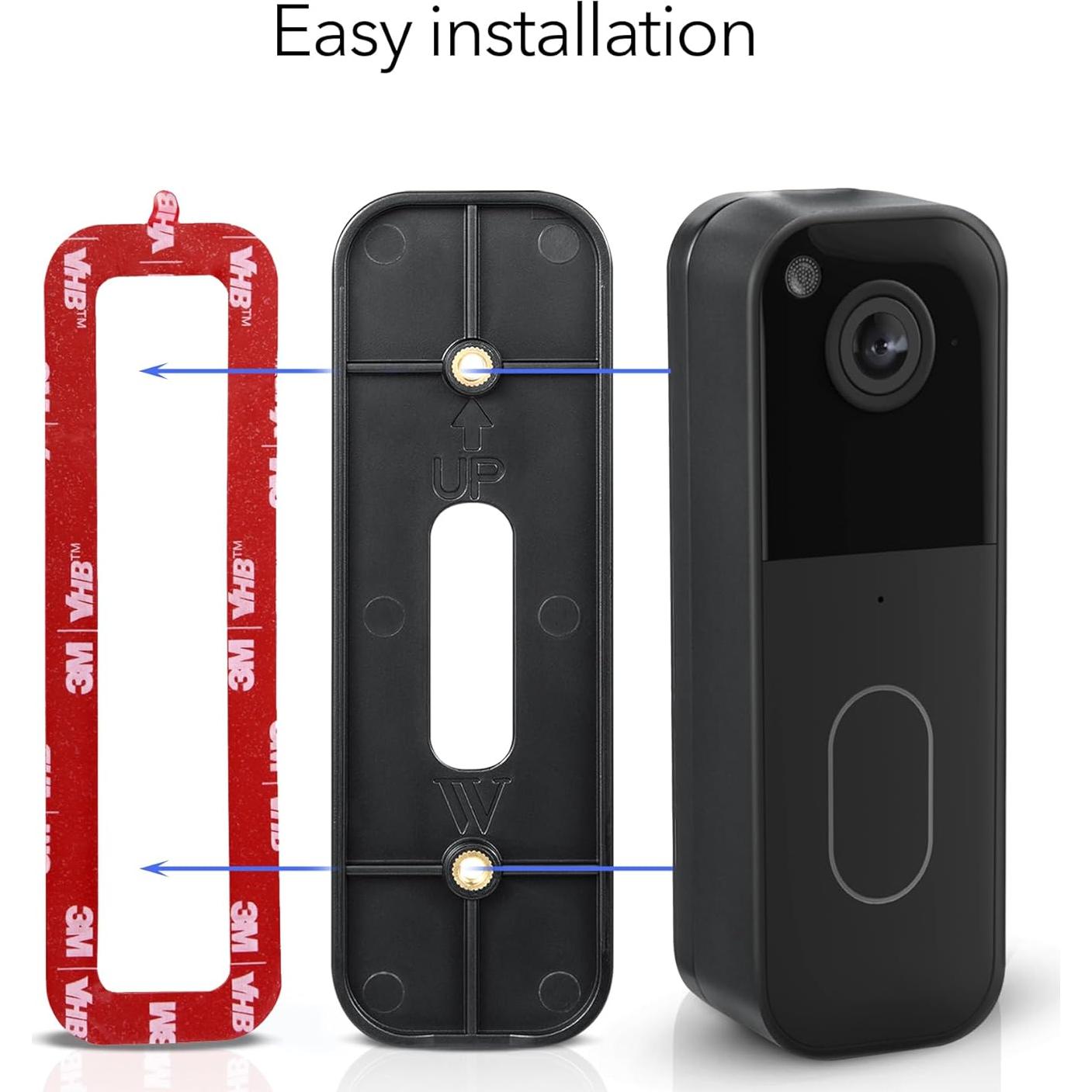 Soporte adhesivo Wasserstein para Blink Video Doorbell 1ra y 2da Gen