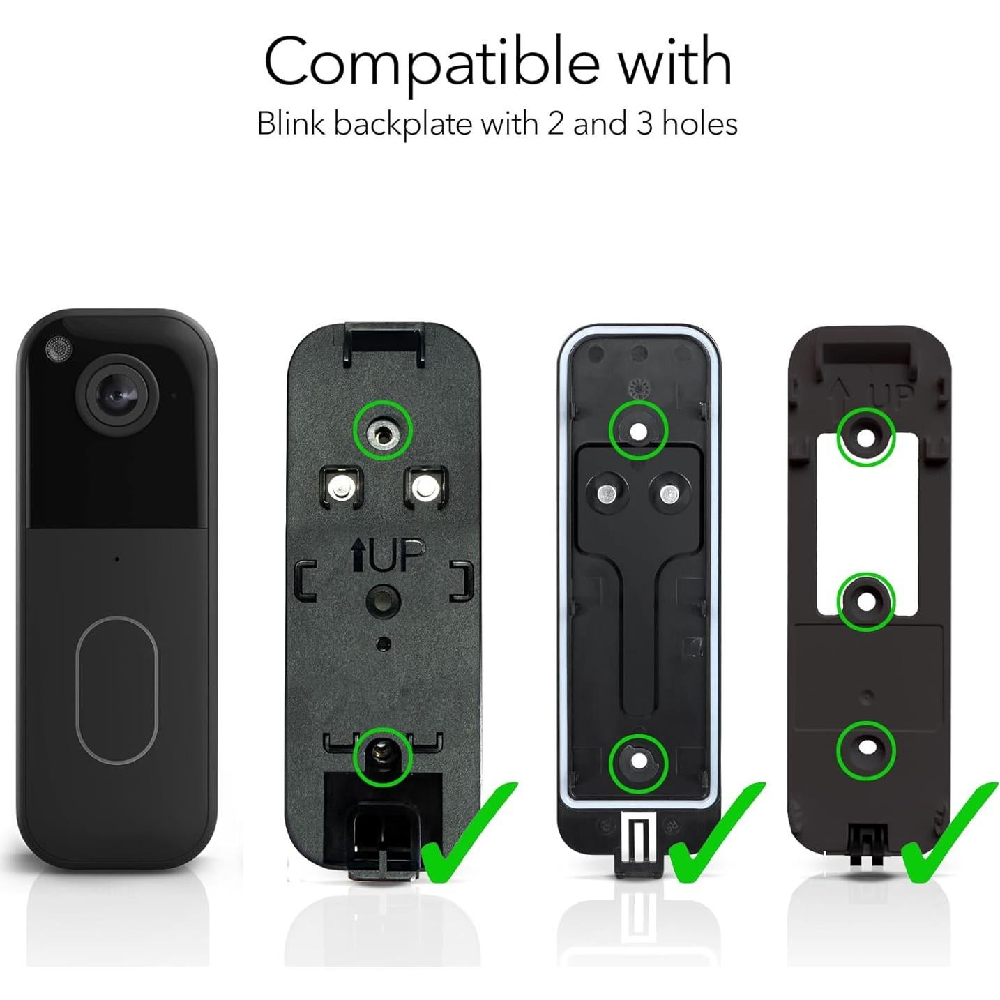 Soporte adhesivo Wasserstein para Blink Video Doorbell 1ra y 2da Gen