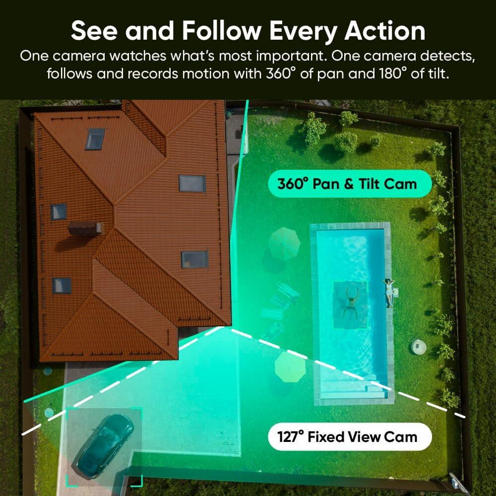 Cámara de Seguridad Wyze Duo Cam Pan 2K IP65 Interior/Exterior