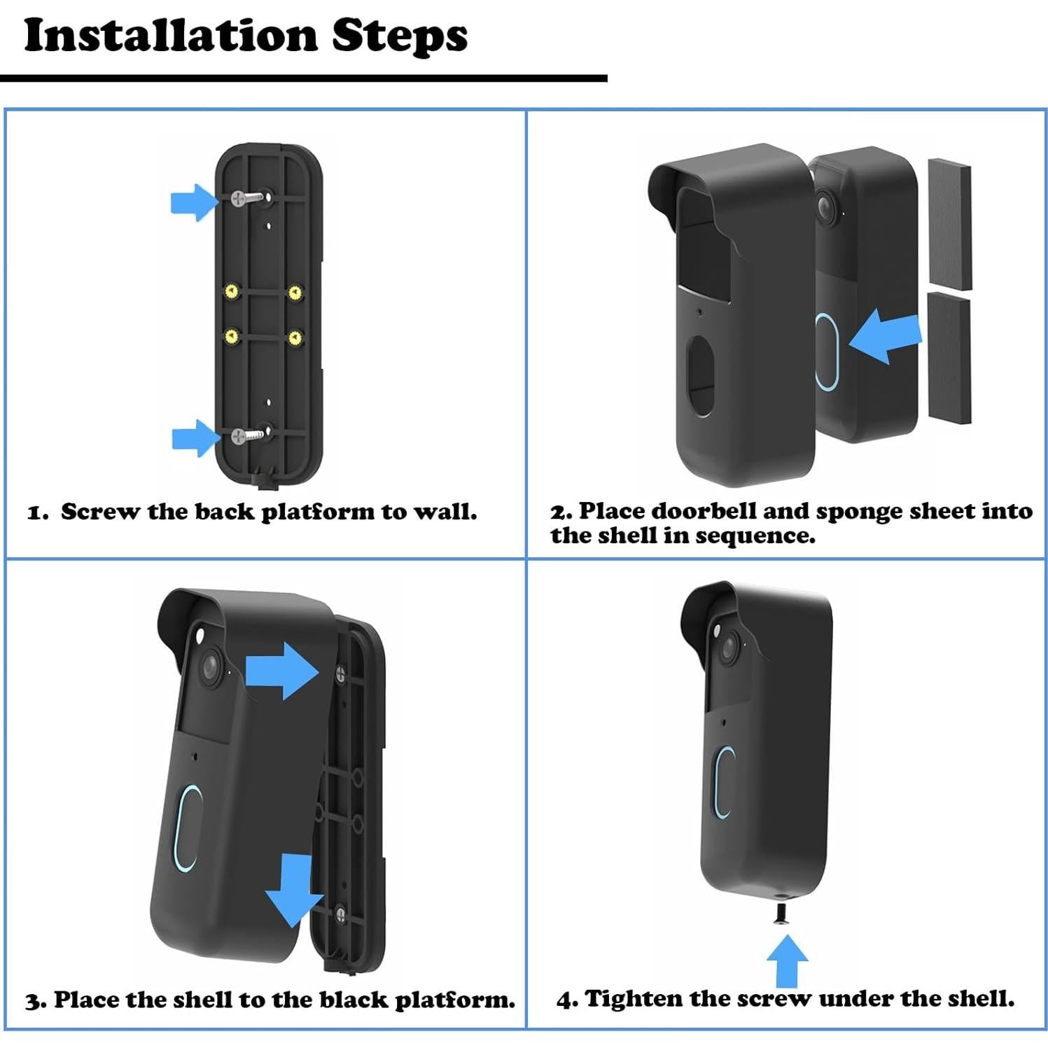 Soporte para Timbre Blink 2ª Generación Fieybirt Negro