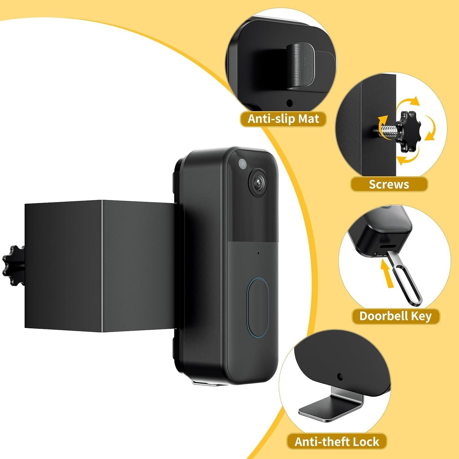 Soporte de timbre Blink 2ª generación antirrobo sin perforaciones