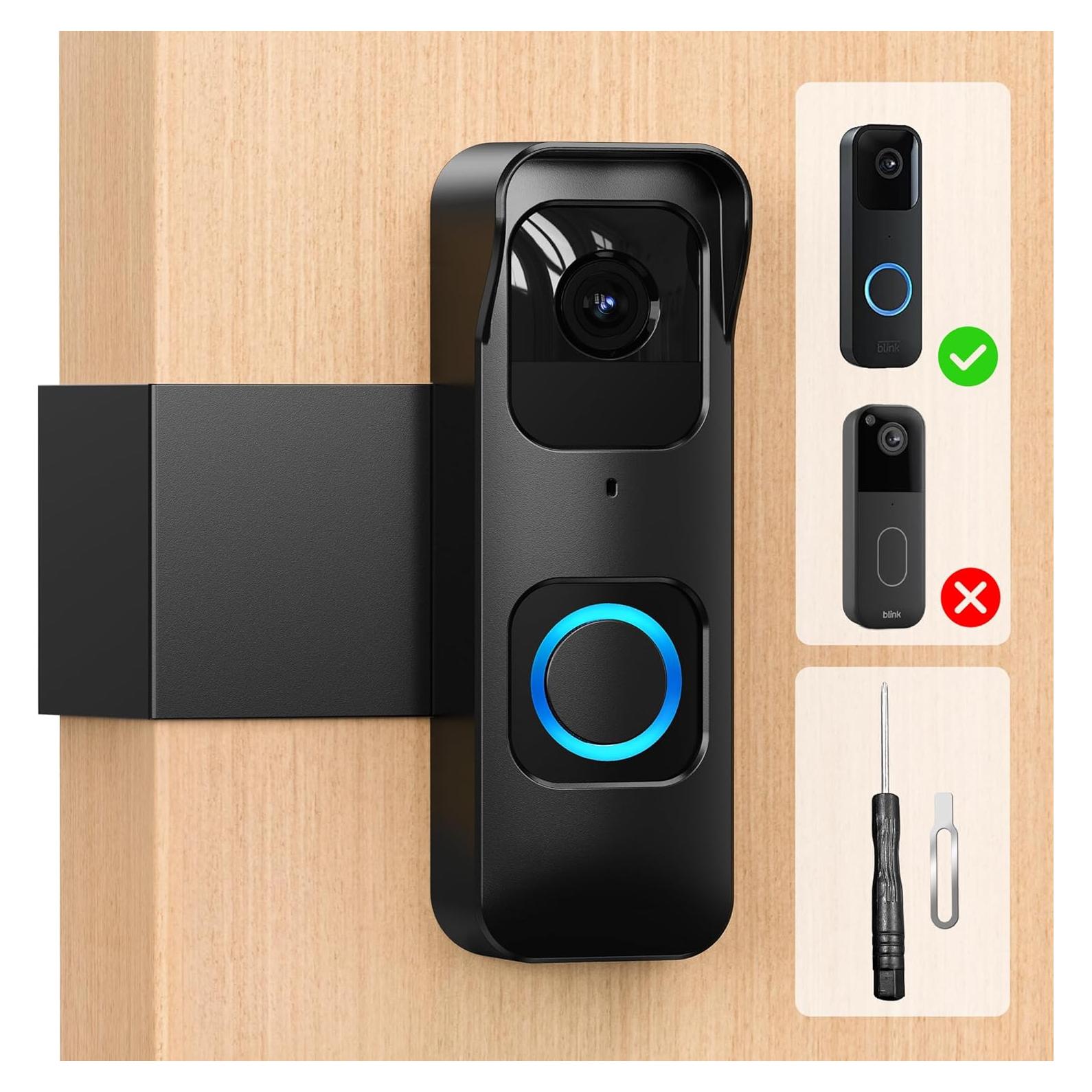 Soporte Anti-Robo para Timbre Blink 1ra Gen - Instalación Sin Perforación - Negro