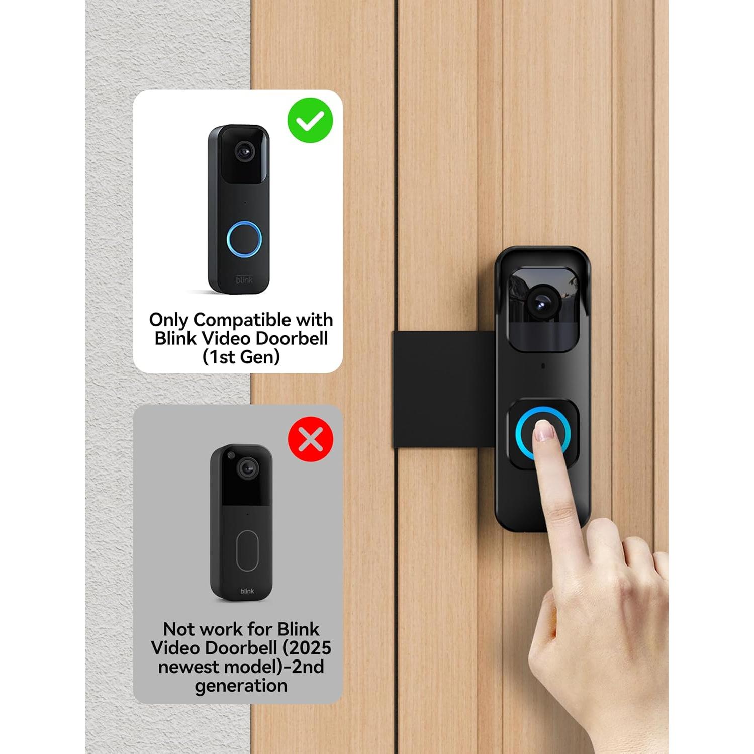 Soporte Anti-Robo para Timbre Blink 1ra Gen - Instalación Sin Perforación - Negro