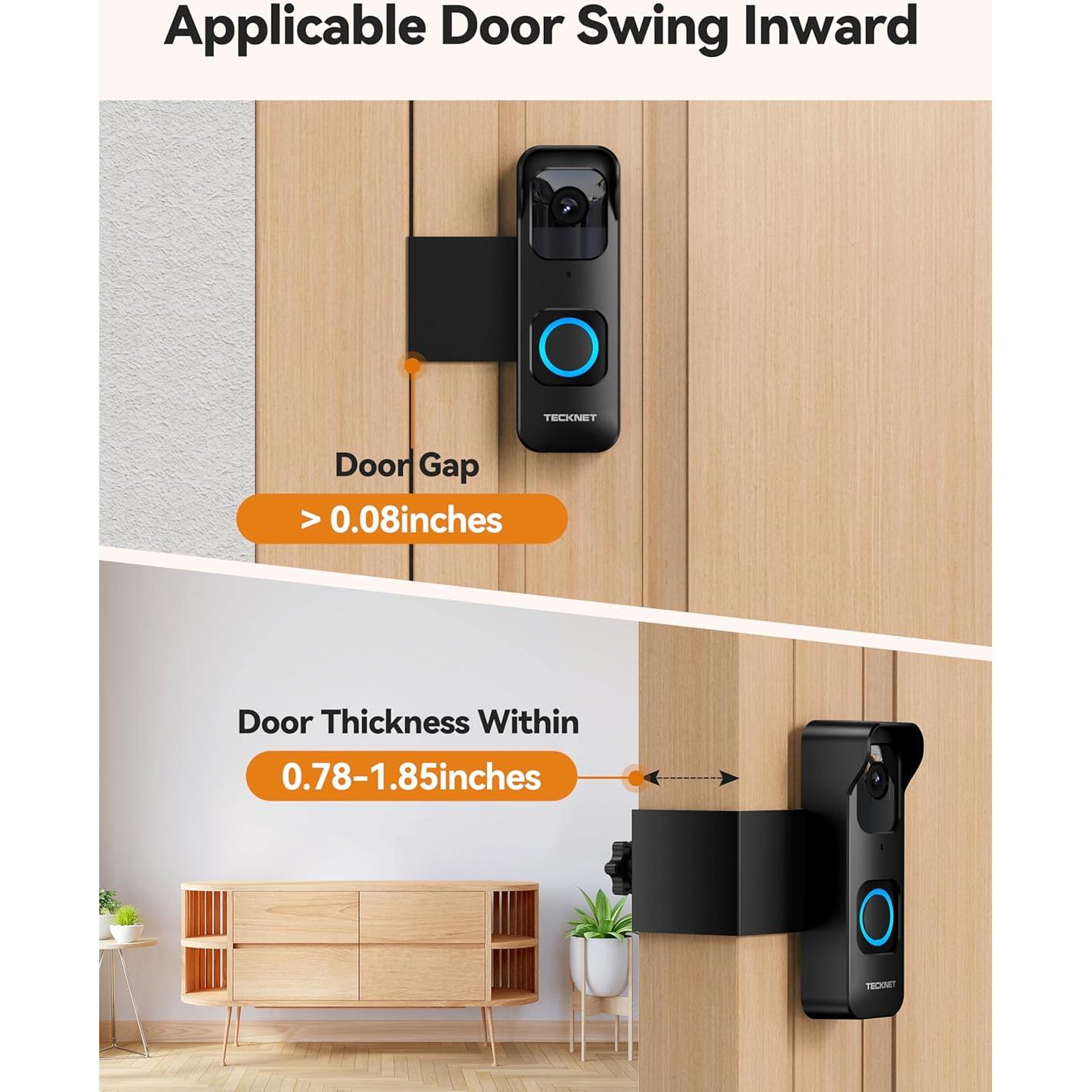 Soporte Anti-Robo para Timbre Blink 1ra Gen - Instalación Sin Perforación - Negro