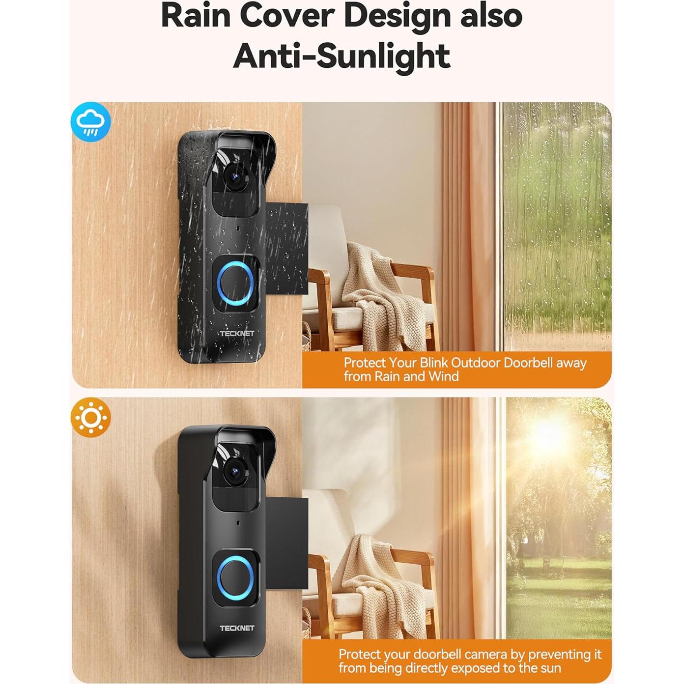 Soporte Anti-Robo para Timbre Blink 1ra Gen - Instalación Sin Perforación - Negro