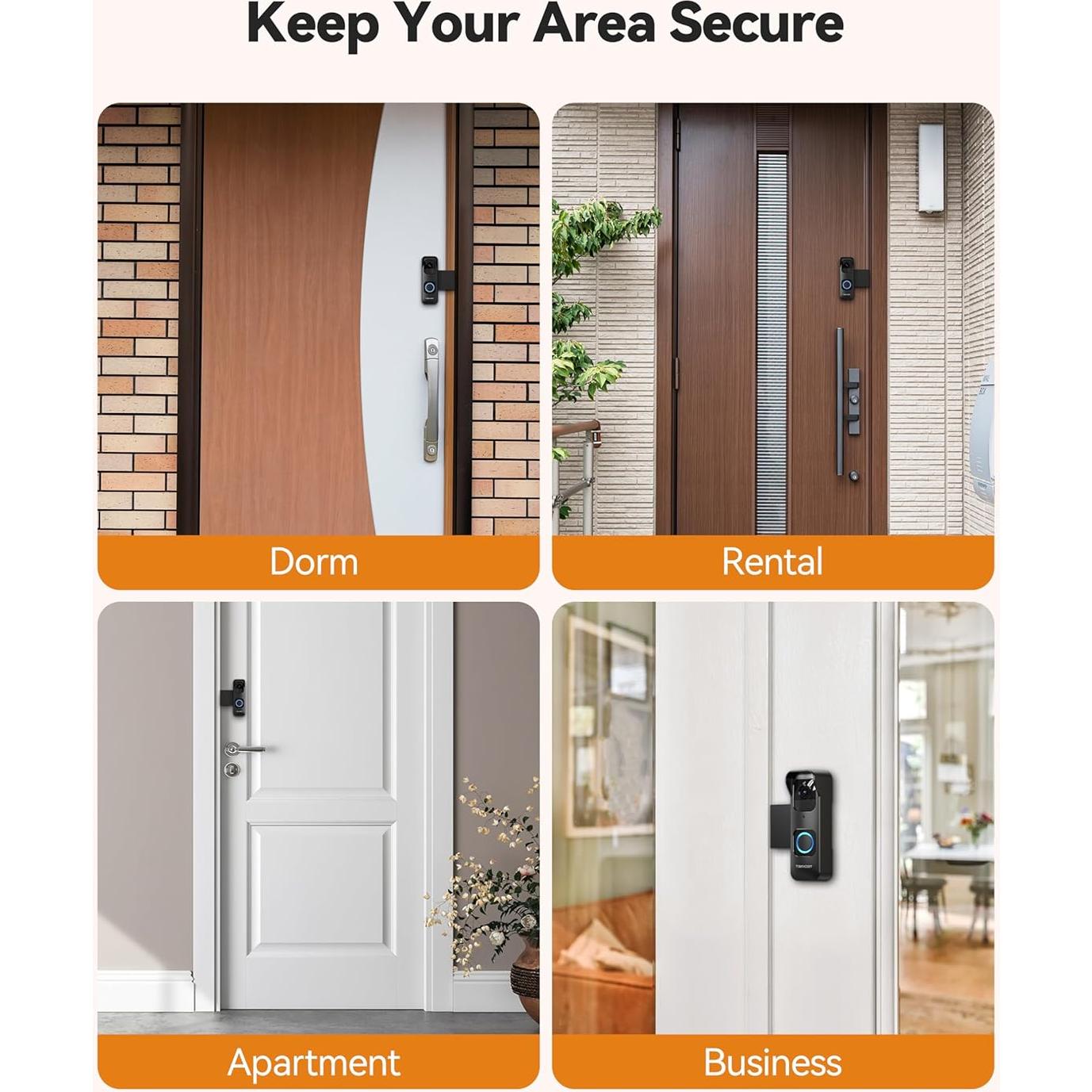 Soporte Anti-Robo para Timbre Blink 1ra Gen - Instalación Sin Perforación - Negro