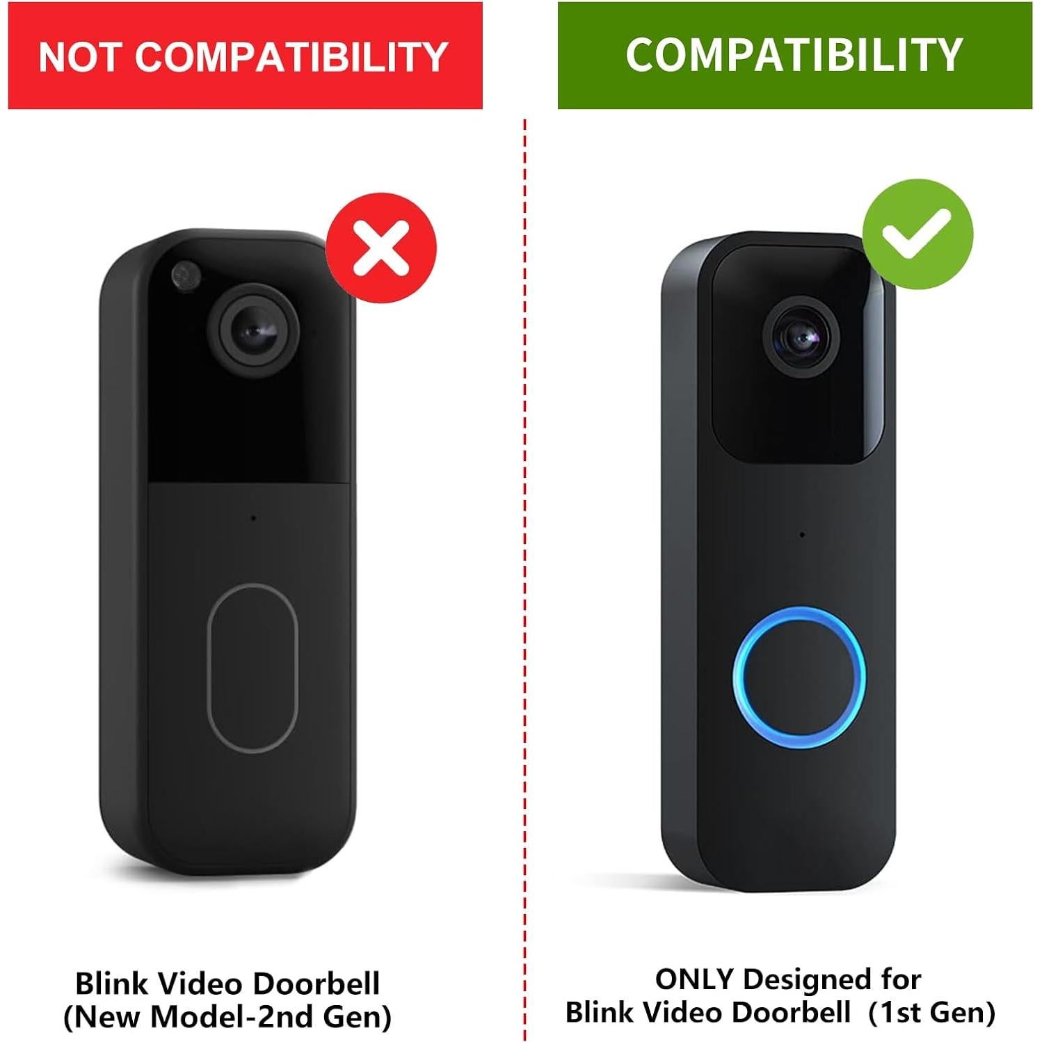 Soporte de puerta adhesivo Wochel para Blink Video Doorbell