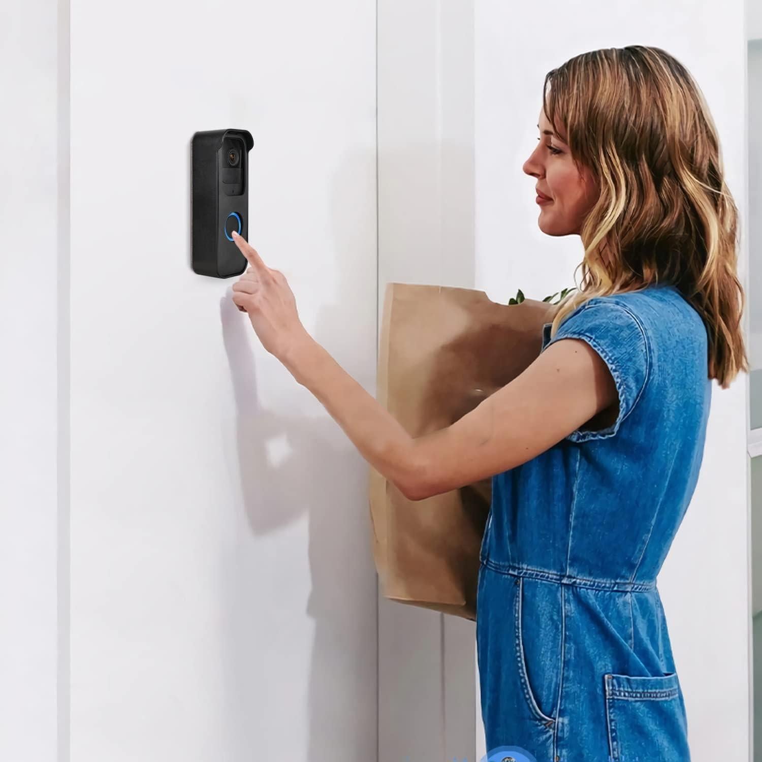 Soporte de puerta adhesivo Wochel para Blink Video Doorbell