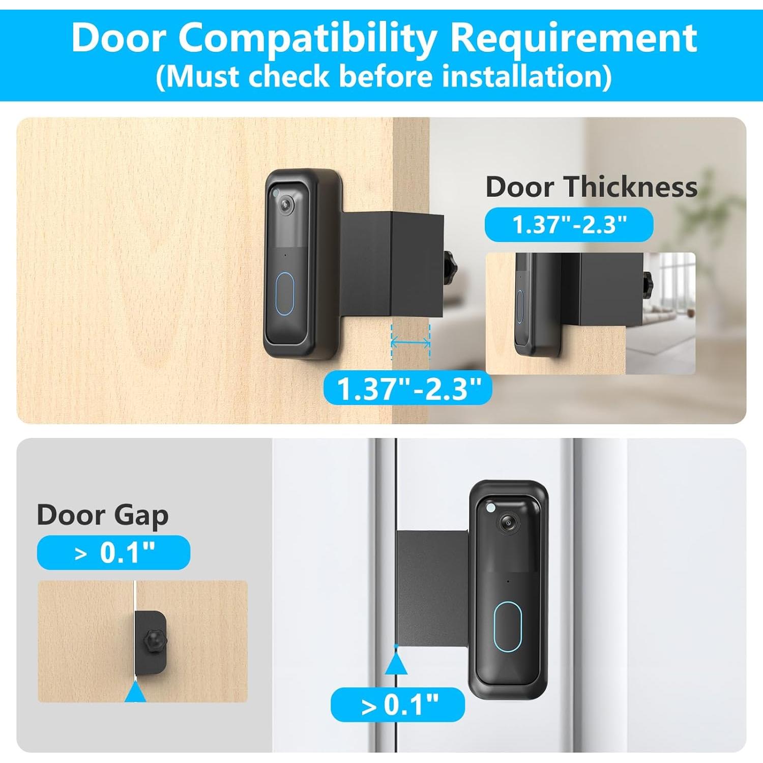Soporte Antirrobo para Timbre Blink SENLEG DM-01 - Instalación Sin Perforación