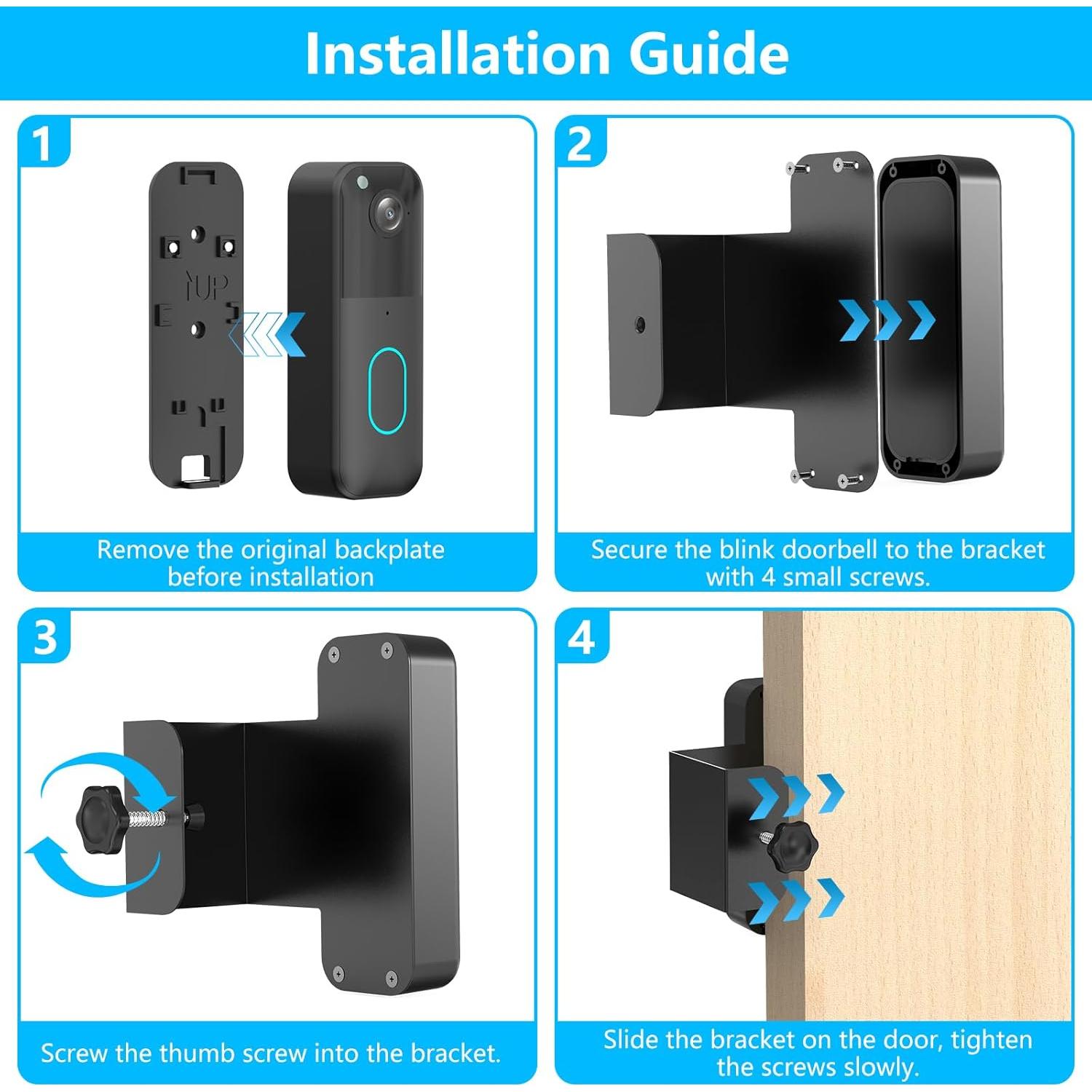 Soporte Antirrobo para Timbre Blink SENLEG DM-01 - Instalación Sin Perforación