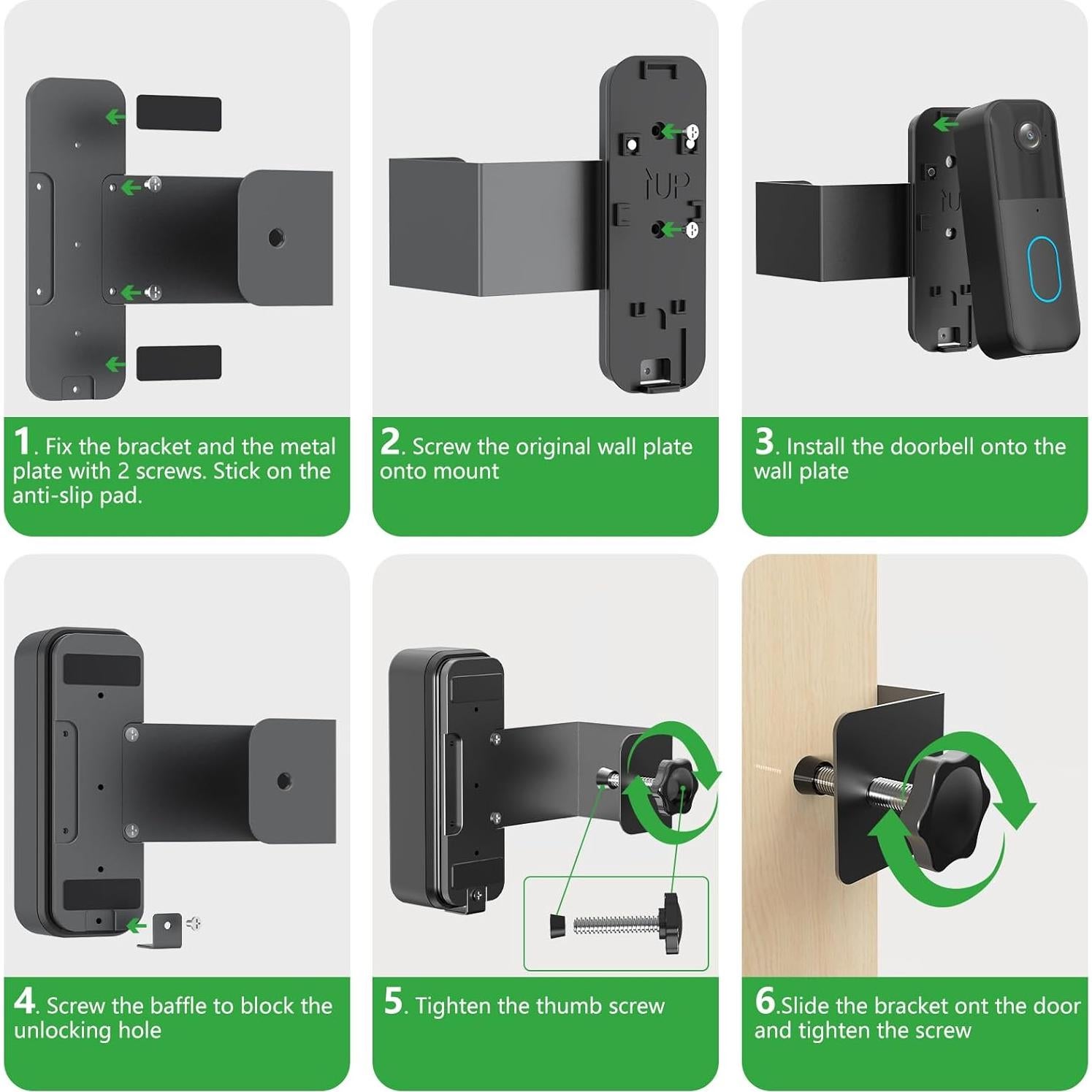 Soporte Antirrobo para Timbre Blink Pefecon - Instalación Sin Perforación