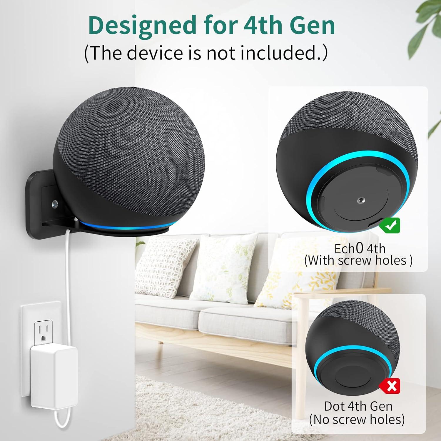 Soporte de Pared HomeMount para Echo 4ta Generación - Negro