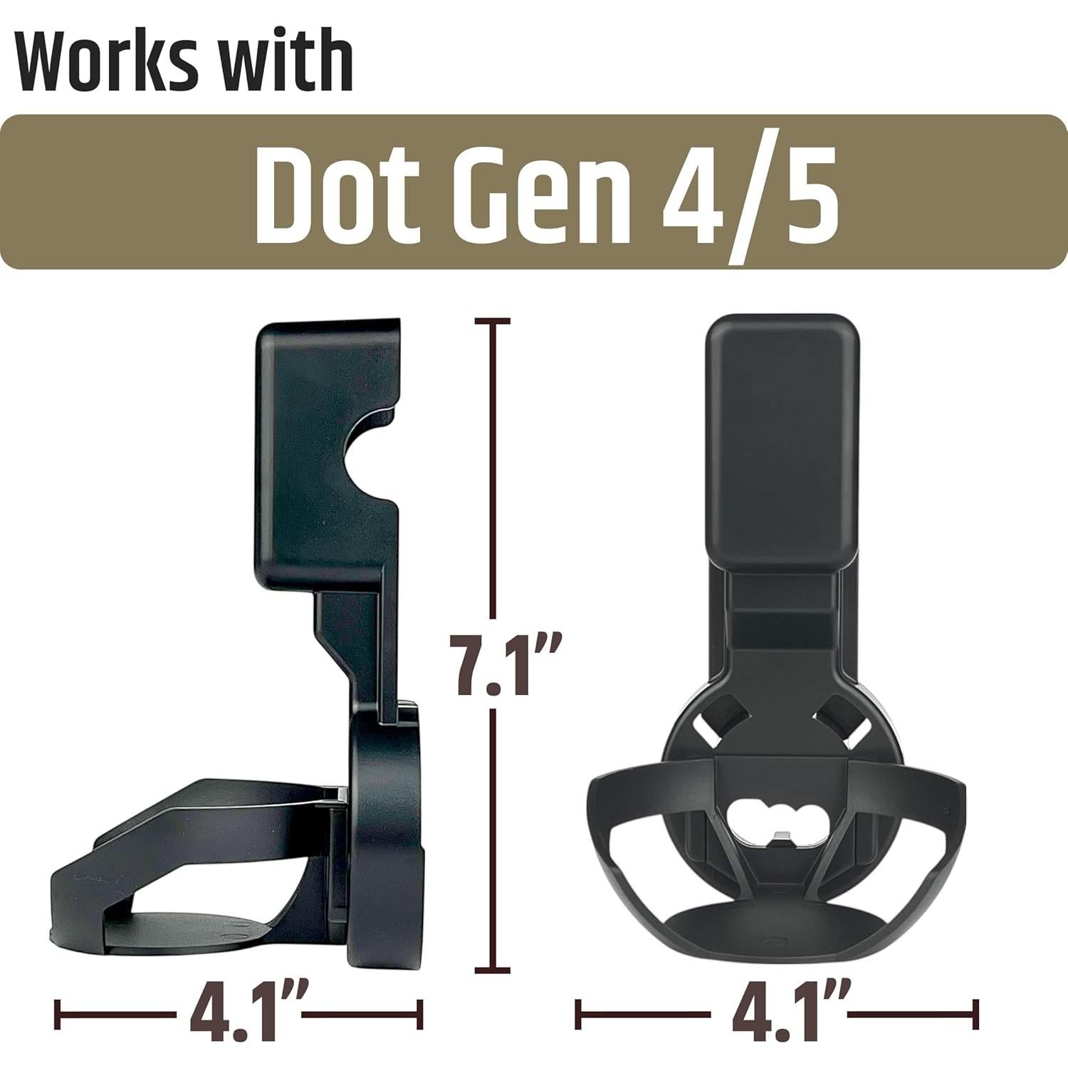 Soporte de Pared NoveraPrime para Echo Dot 4ta y 5ta Gen - Negro