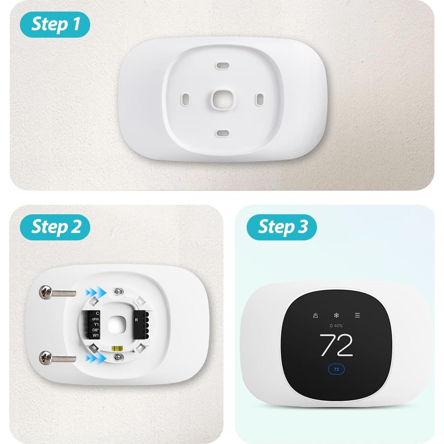 Placa de Recorte CERCGVEL para Termostato Ecobee Esencial