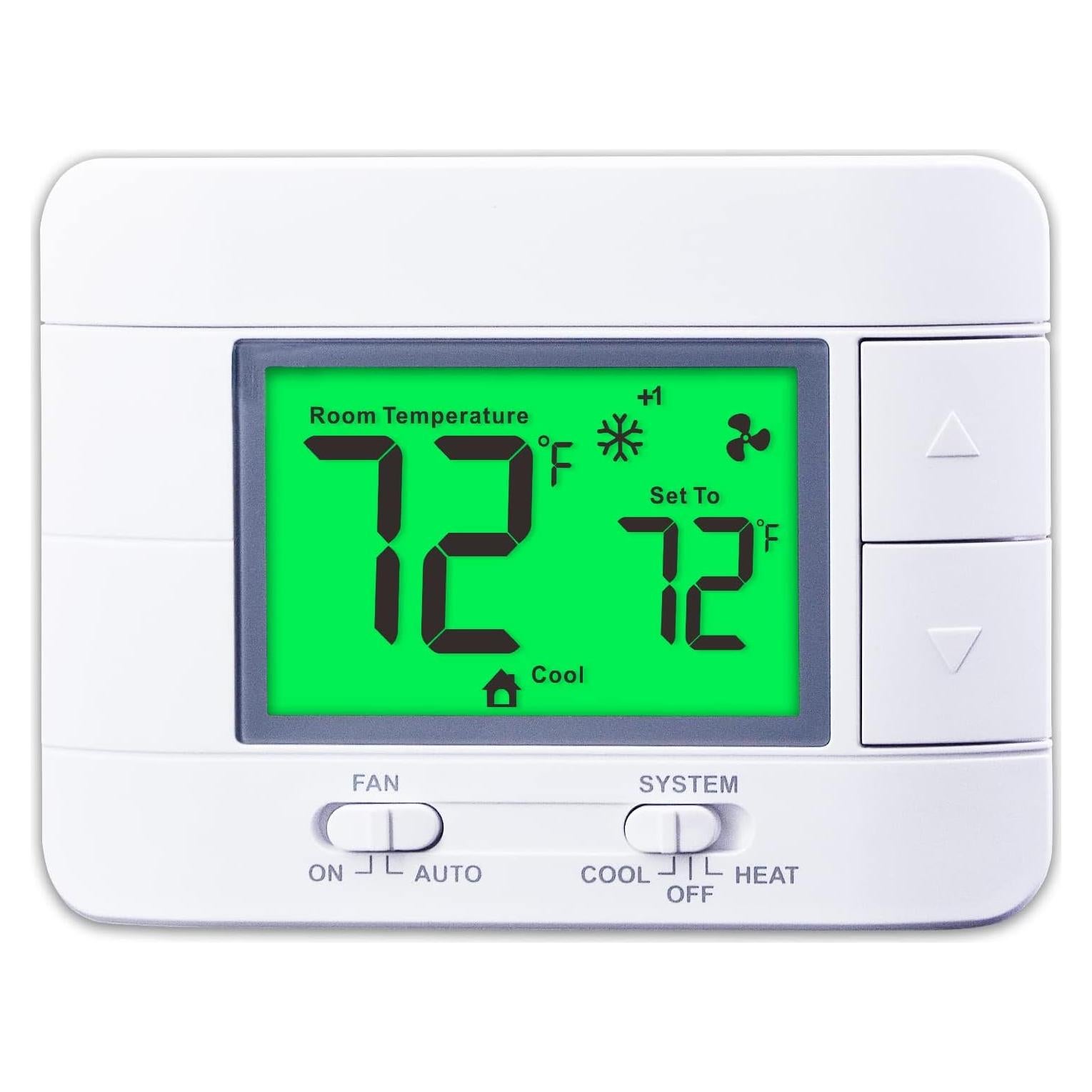 Termostato No Programable Garystat G711 2 Calor 2 Frío LCD Verde