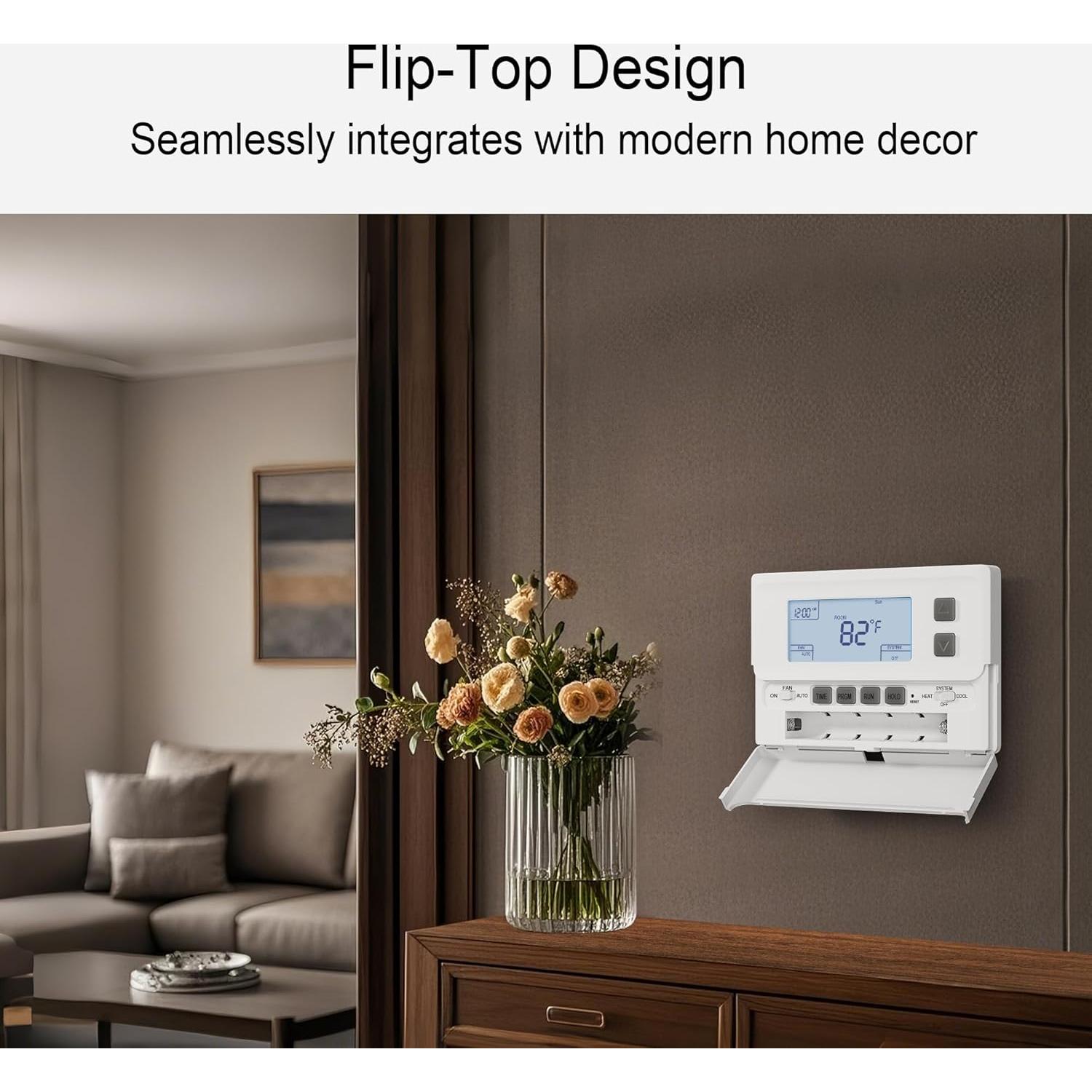 Termostato Programable SASWELL T21 2H/1C Digital Blanco