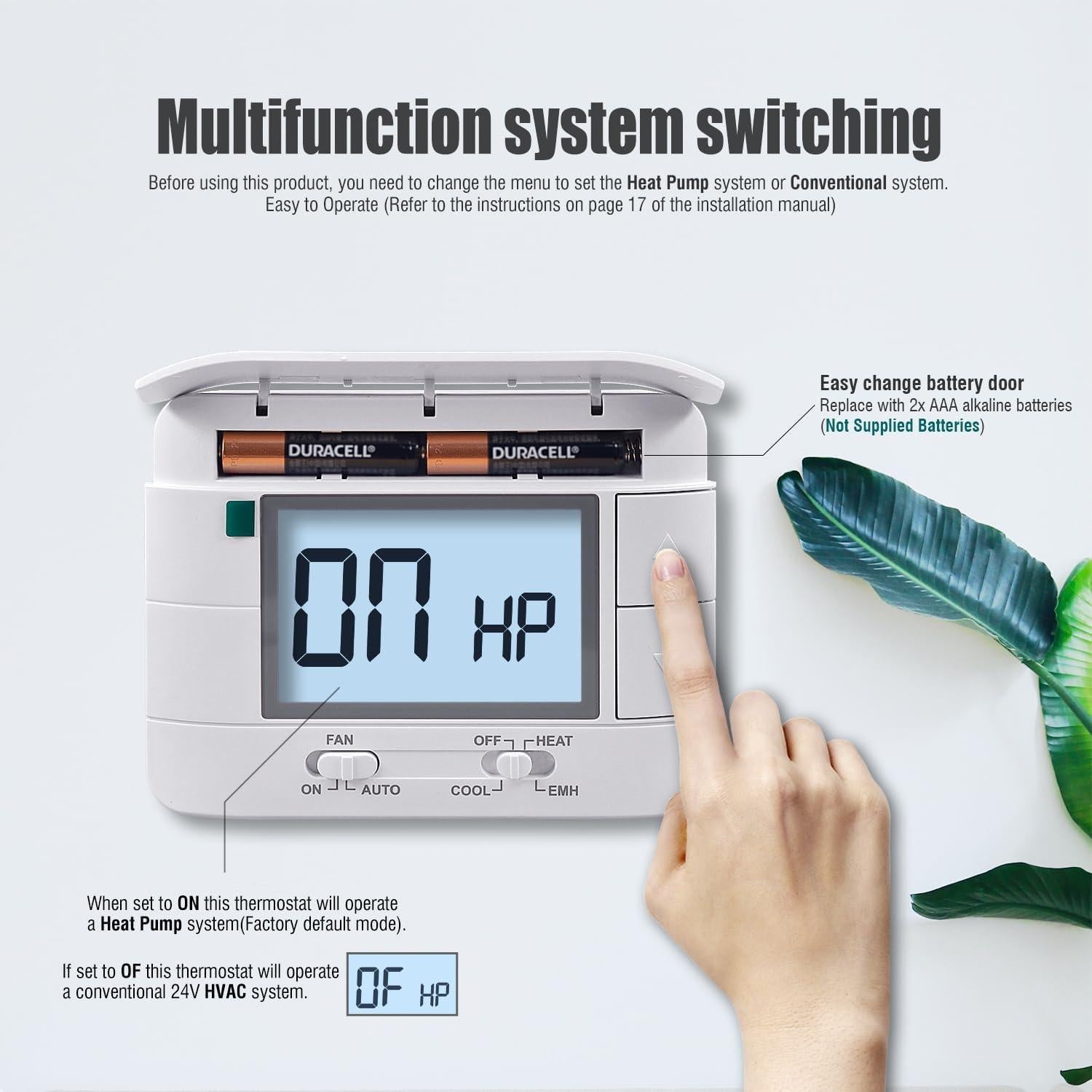 Termostato Digital Aowel AW721 2 Calor 1 Frío Pantalla 5"