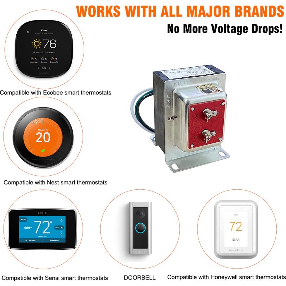 Transformador de Timbre 24V 40VA YUNFOOK - Listado UL